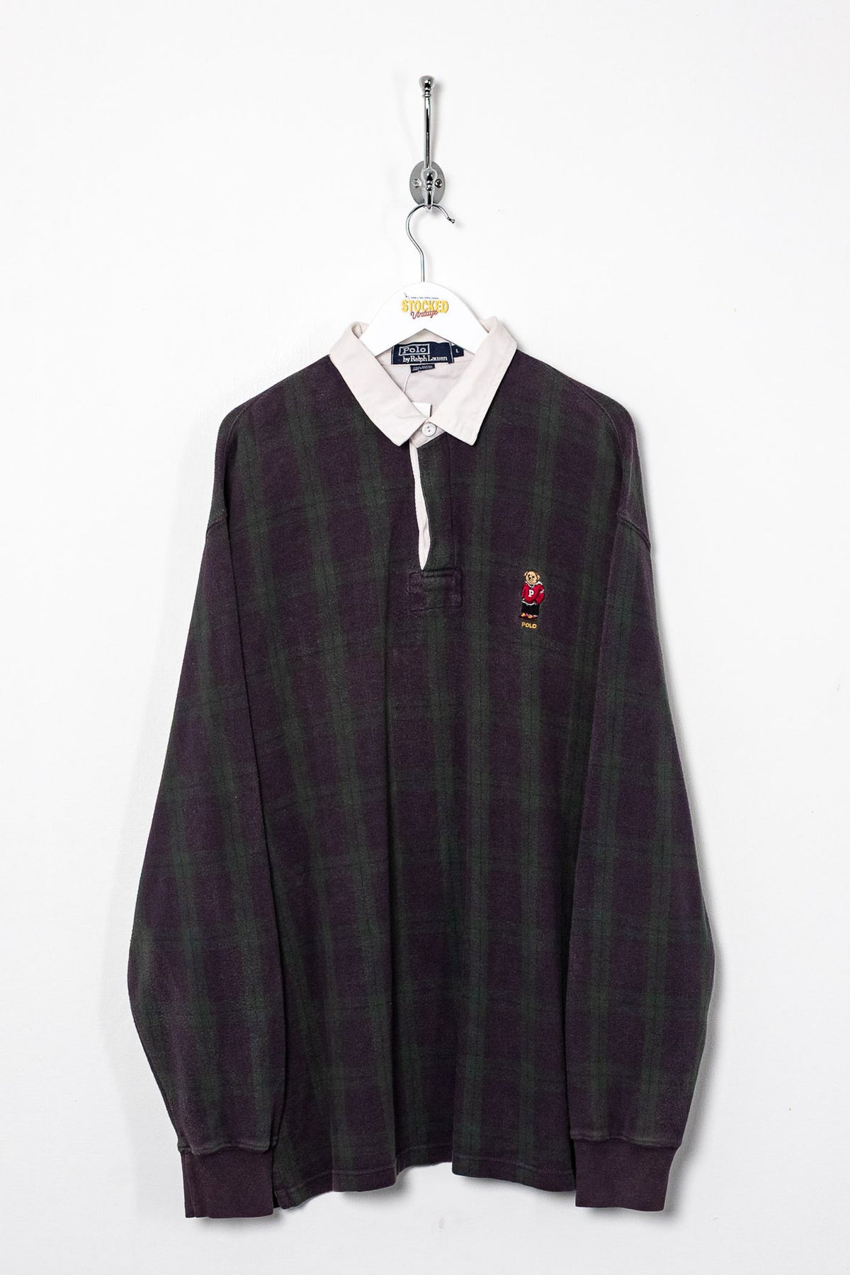 90s Ralph Lauren Polo Bear Rugby Shirt (XL)