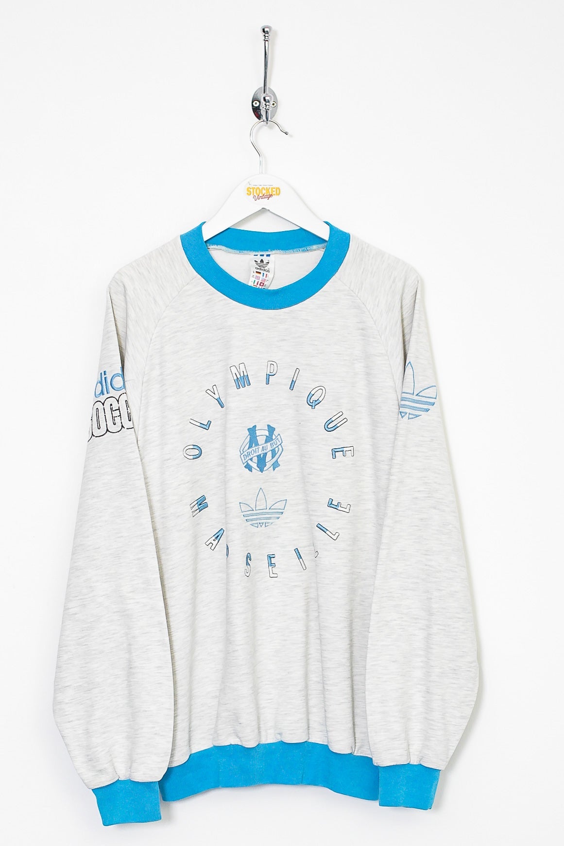 90s Adidas Olympique Marseille Sweatshirt (L)