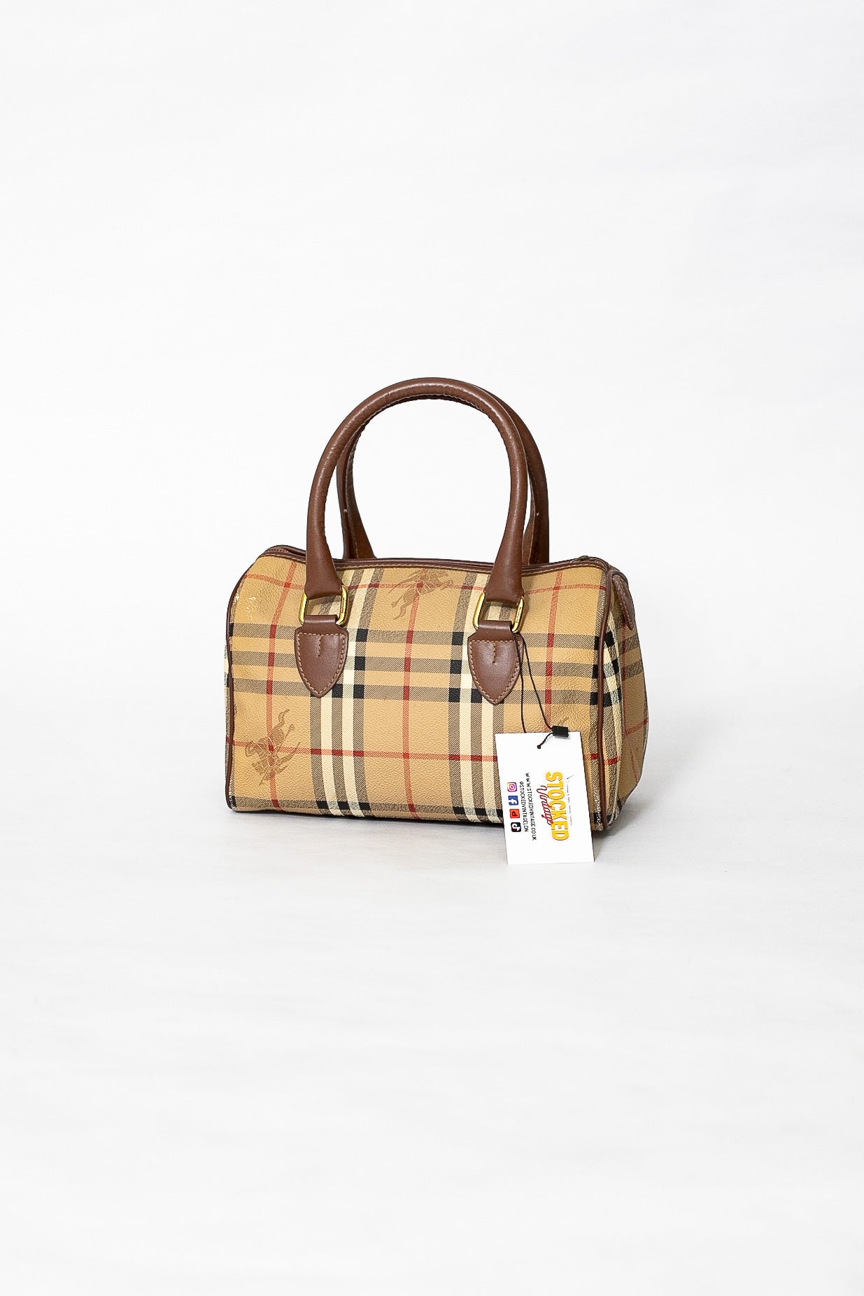 90s Burberry Nova Check Boston Bag – Stocked Vintage