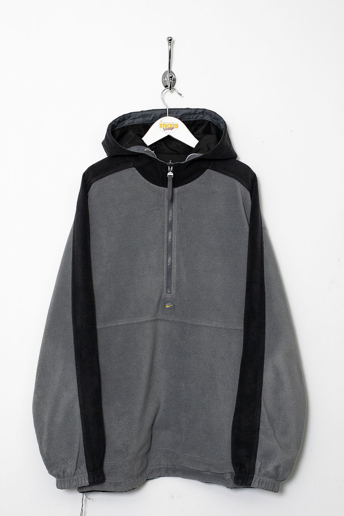 Rare 00s Nike 1/4 Zip Reversible Fleece Jacket (XL)