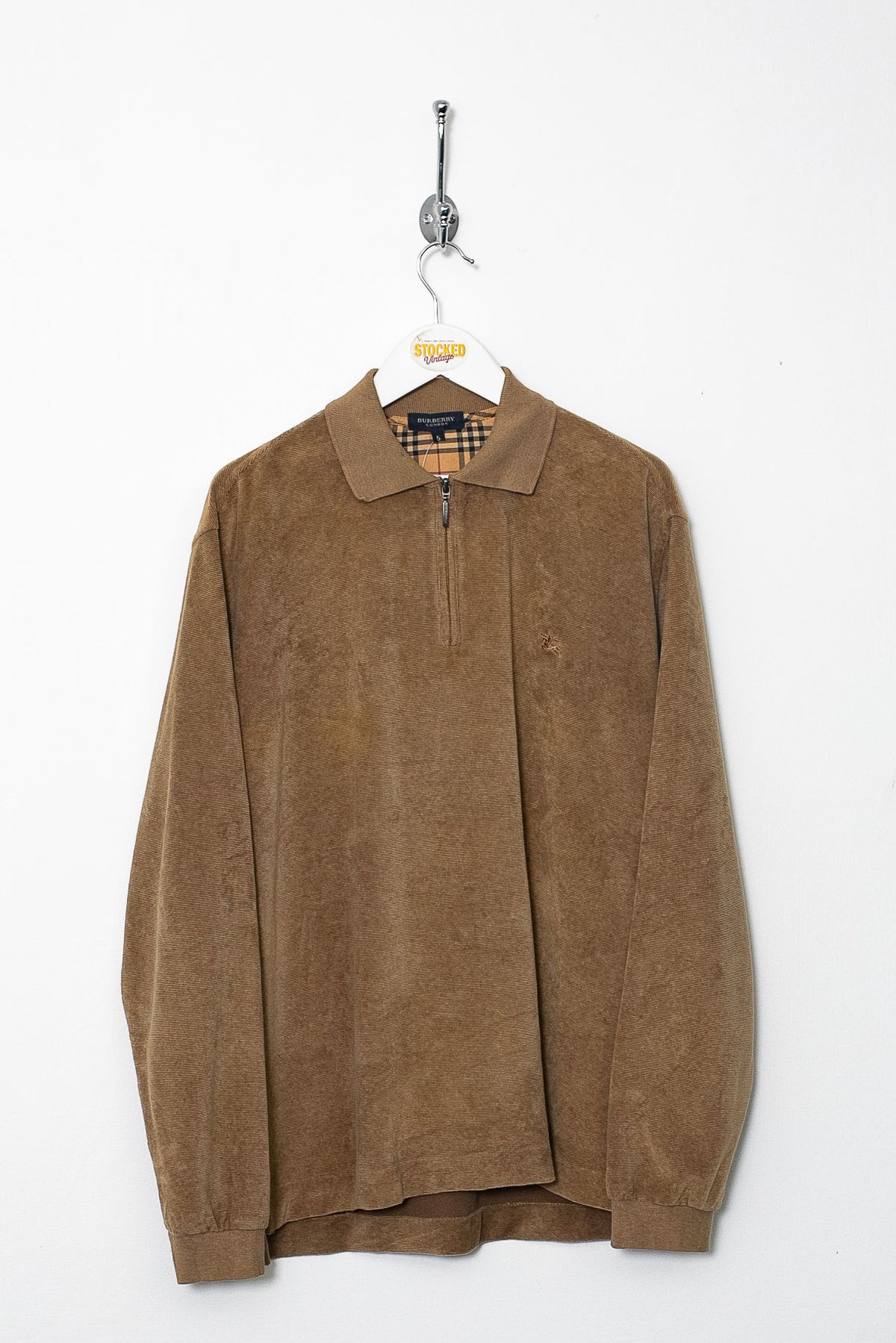 00s Burberry 1/4 Zip Sweatshirt (M)