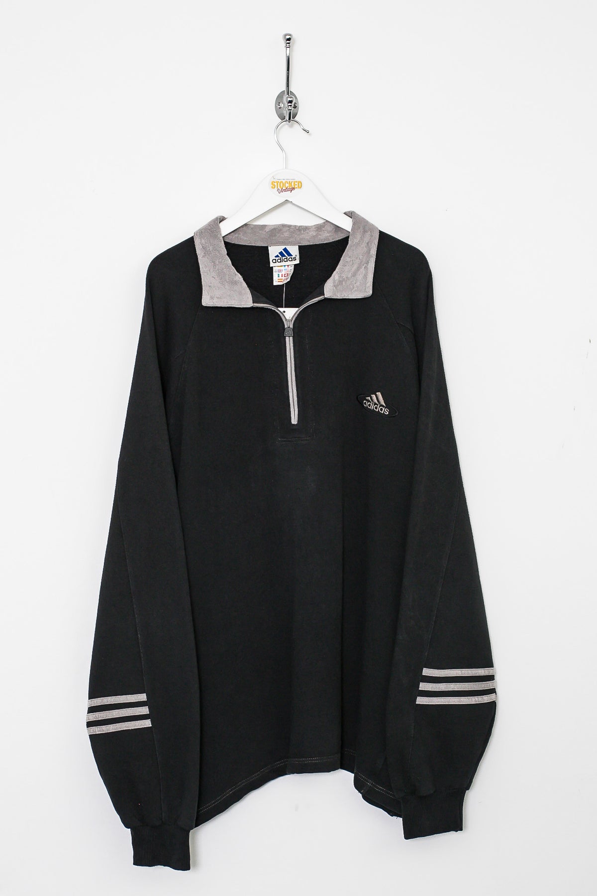 90s Adidas 1/4 Zip Sweatshirt (XL)