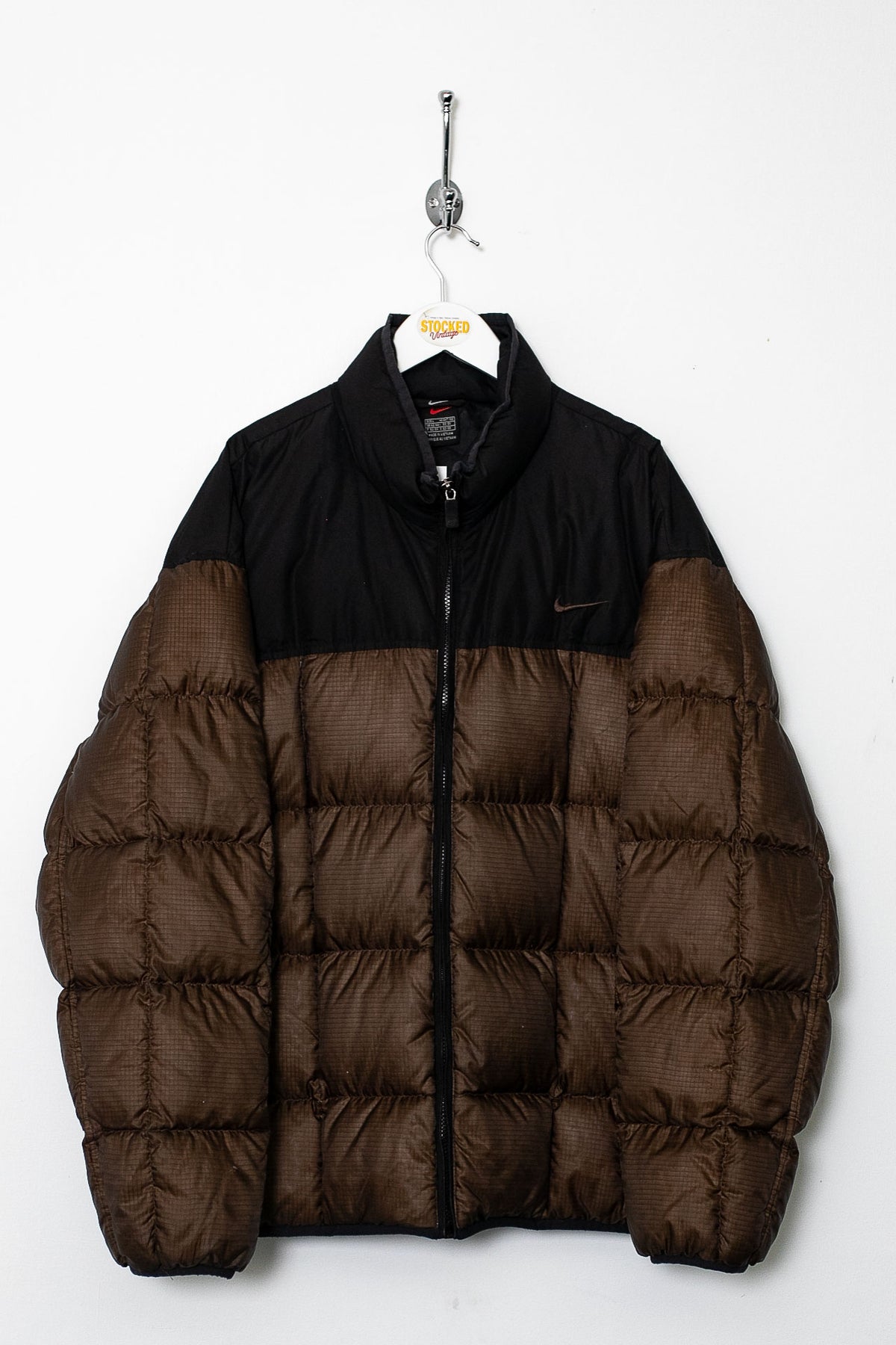 Rare 00s Brown Nike Puffer Jacket (L)