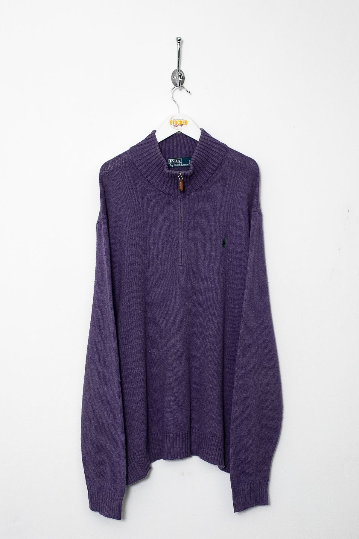 00s Ralph Lauren 1/4 Zip Knit Jumper (XXL)
