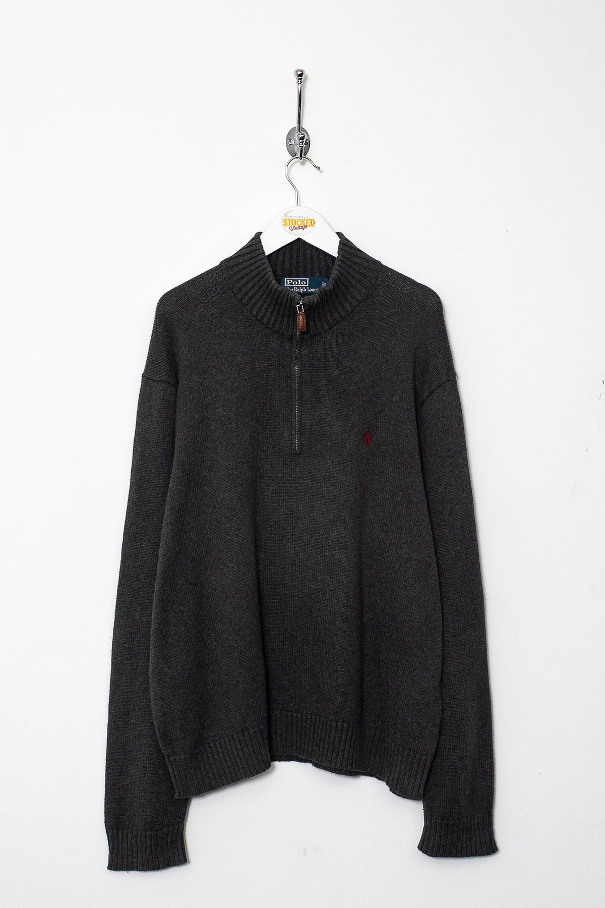 00s Ralph Lauren 1/4 Zip Knit Jumper (XL)