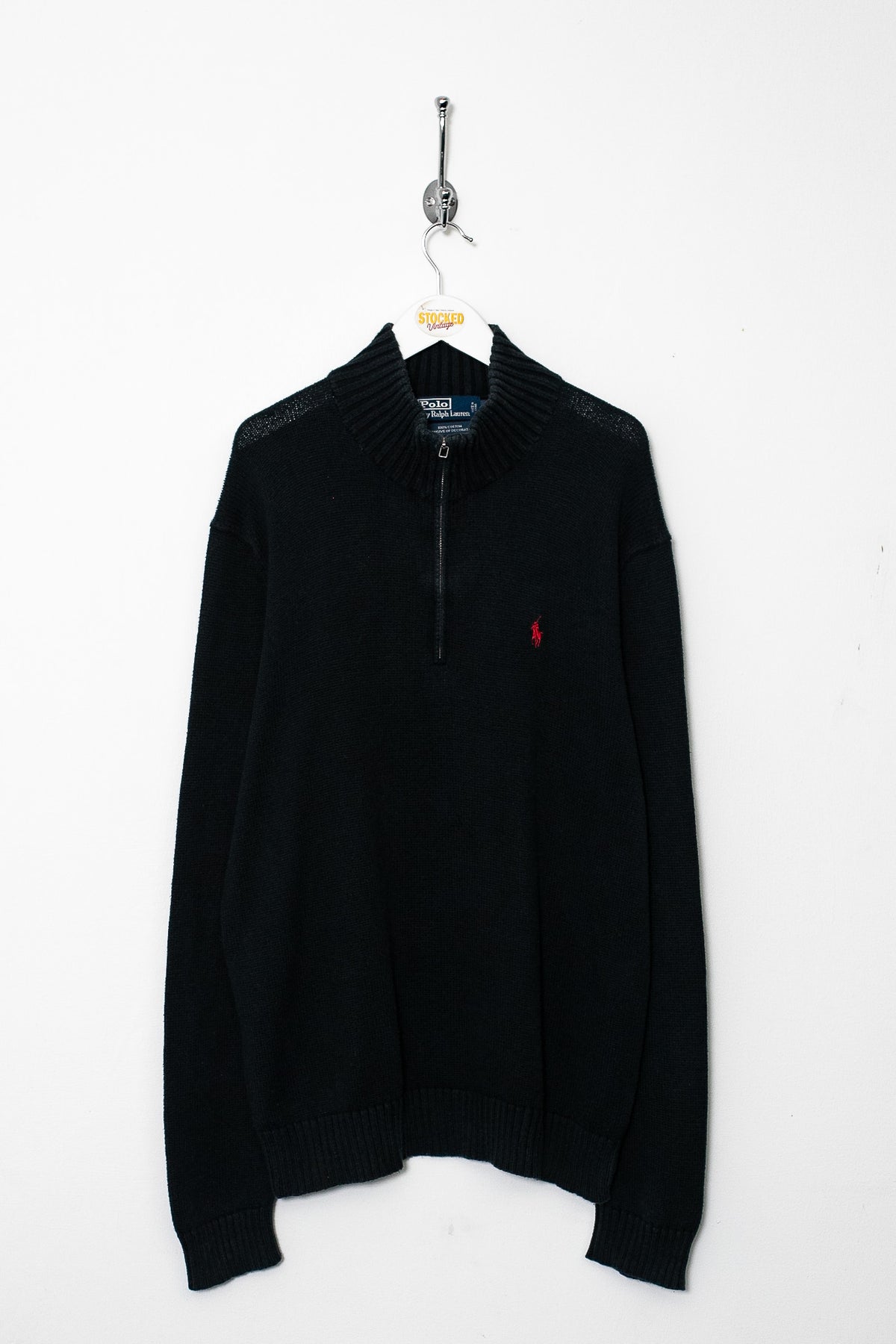00s Ralph Lauren 1/4 Zip Knit Jumper (L)
