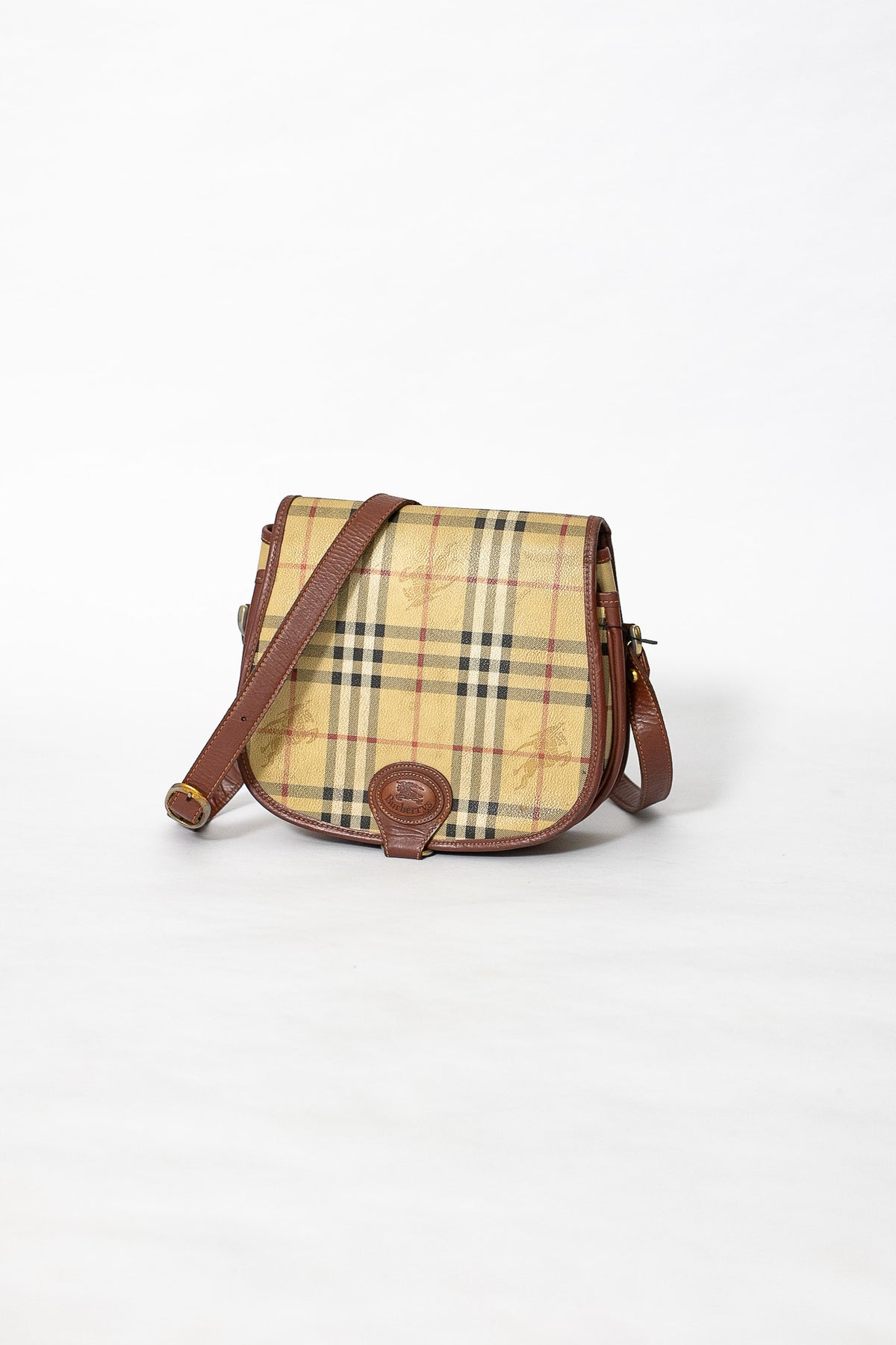 90s Burberry Nova Check Saddle Bag