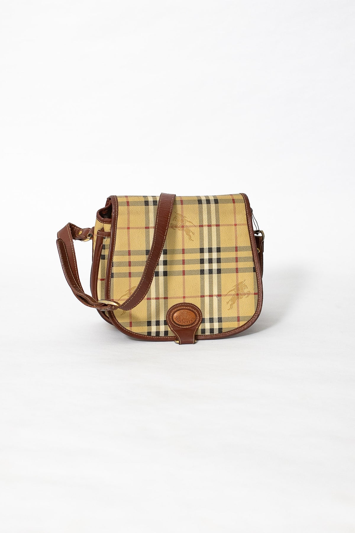 90s Burberry Nova Check Saddle Bag