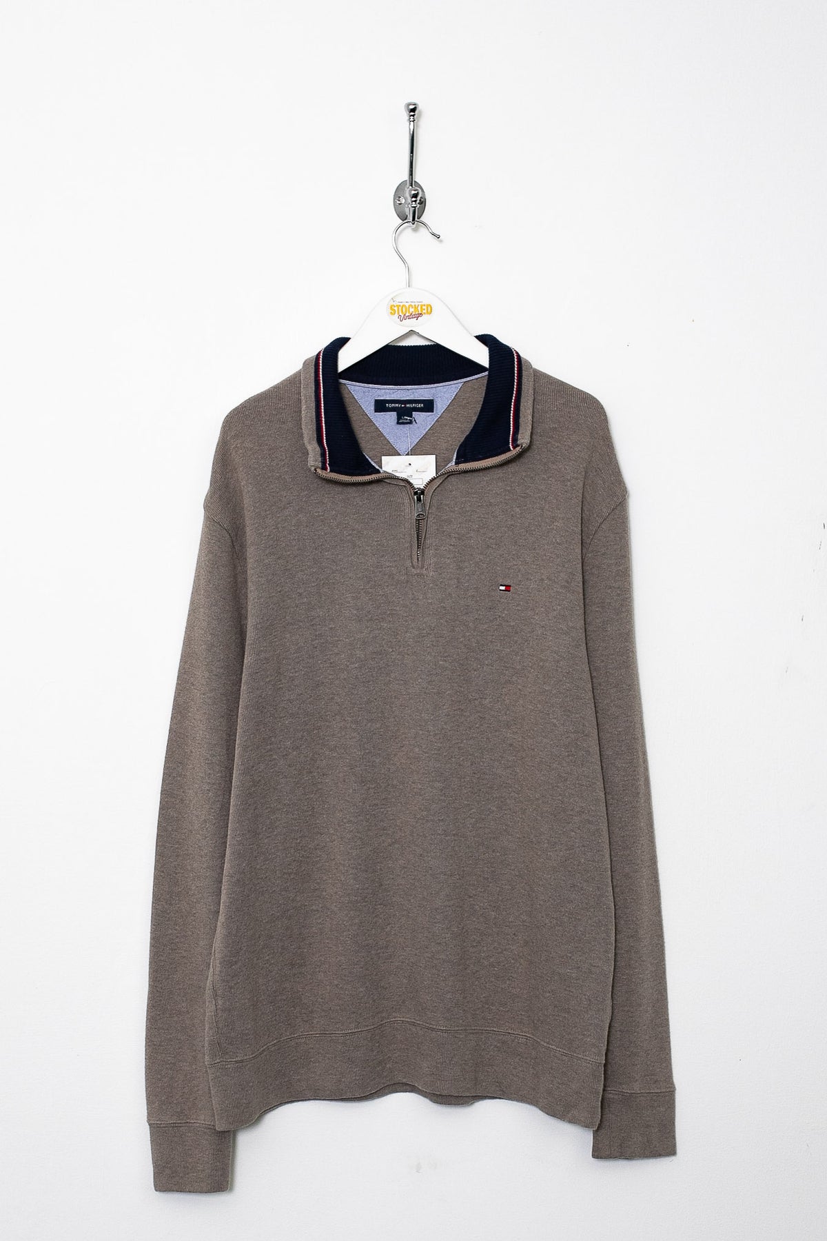 00s Tommy Hilfiger 1/4 Zip Sweatshirt (L)