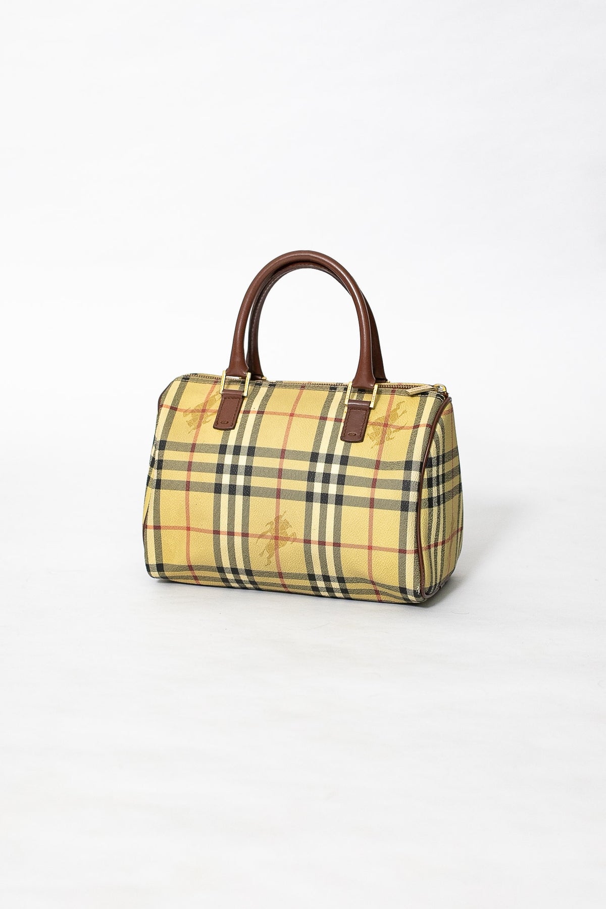 90s Burberry Nova Check Boston Bag