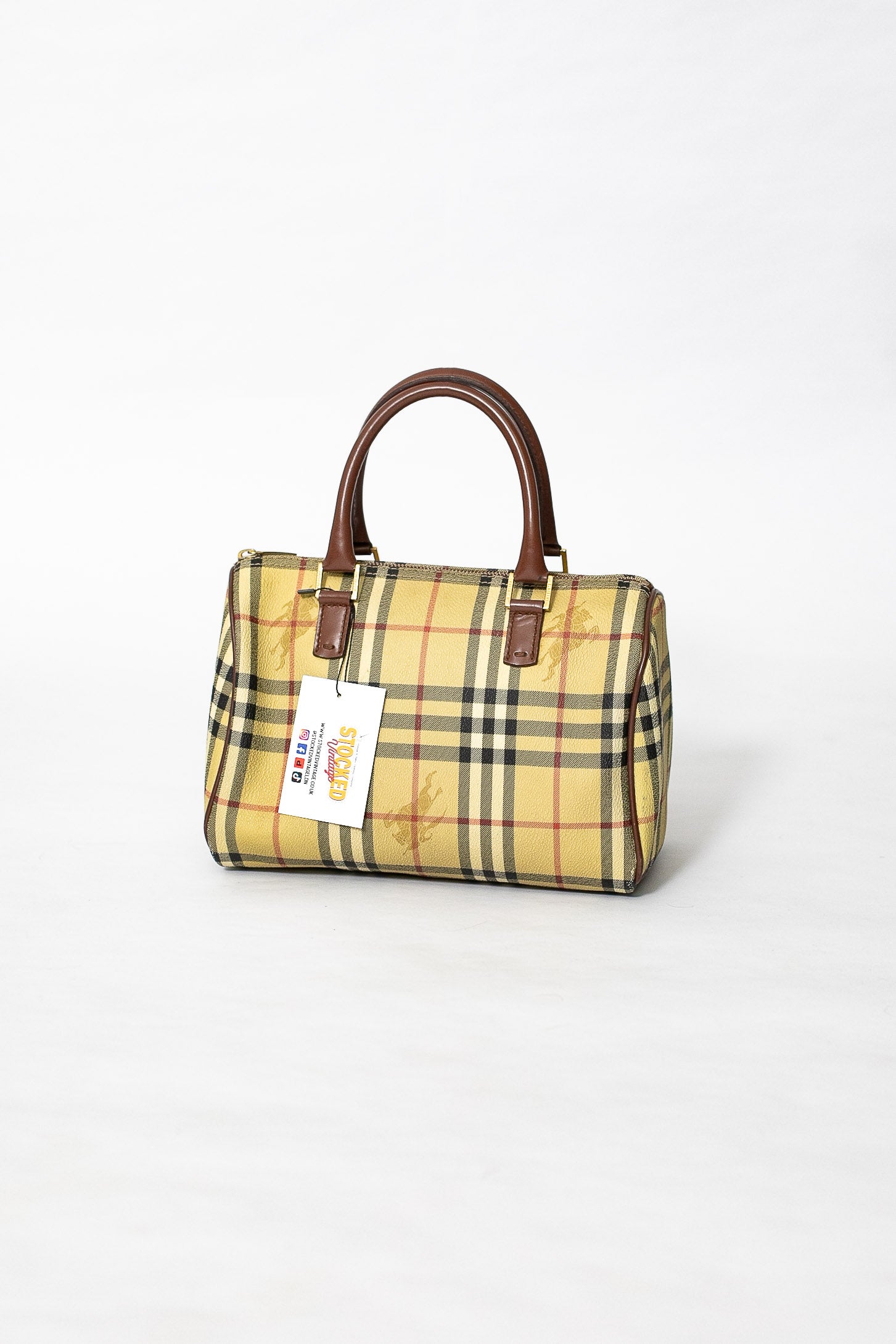 90s Burberry Nova Check Boston Bag – Stocked Vintage