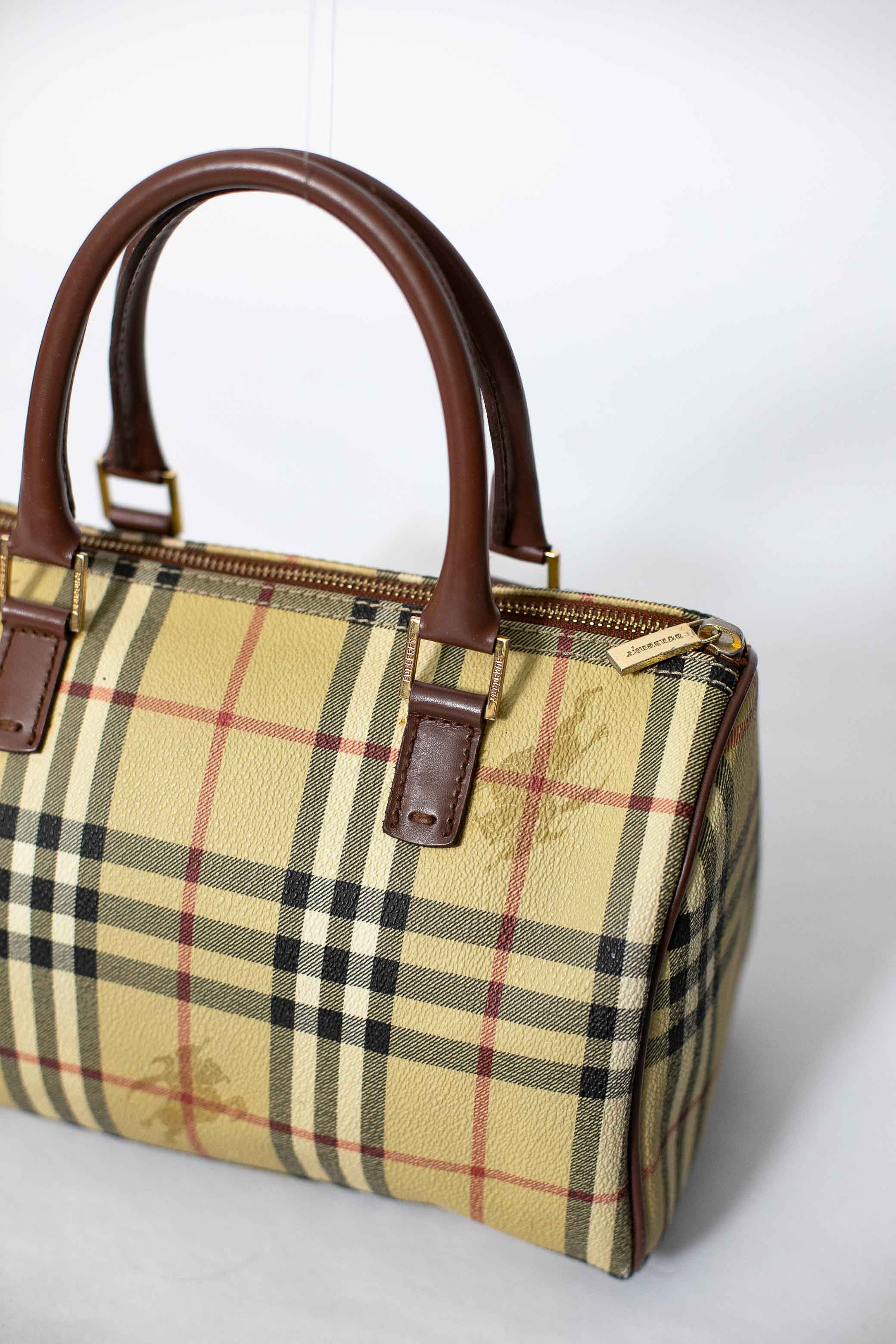 90s Burberry Nova Check Boston Bag – Stocked Vintage