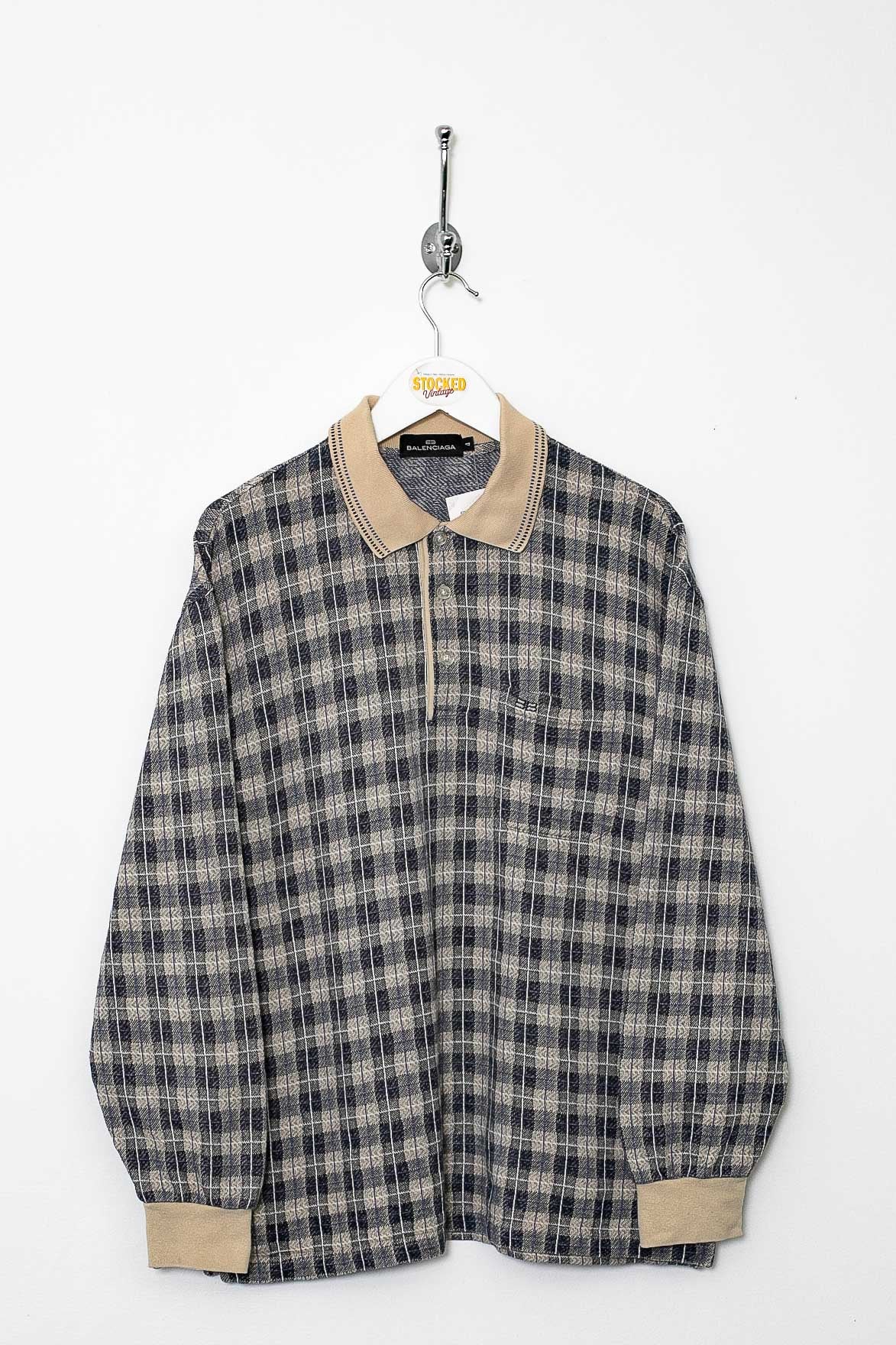 00s Balenciaga Long Sleeve Polo Shirt (M)