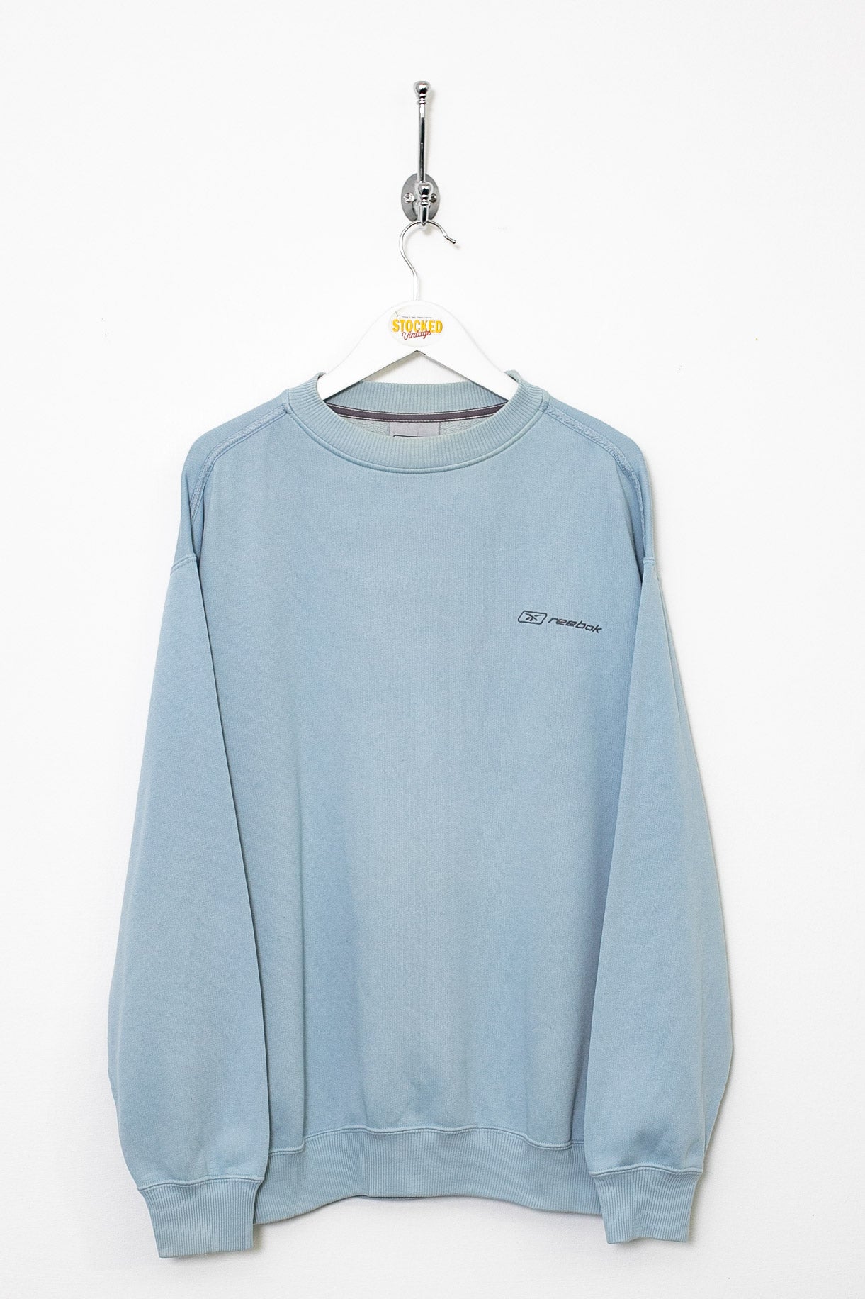 Baby blue reebok sweatshirt sale