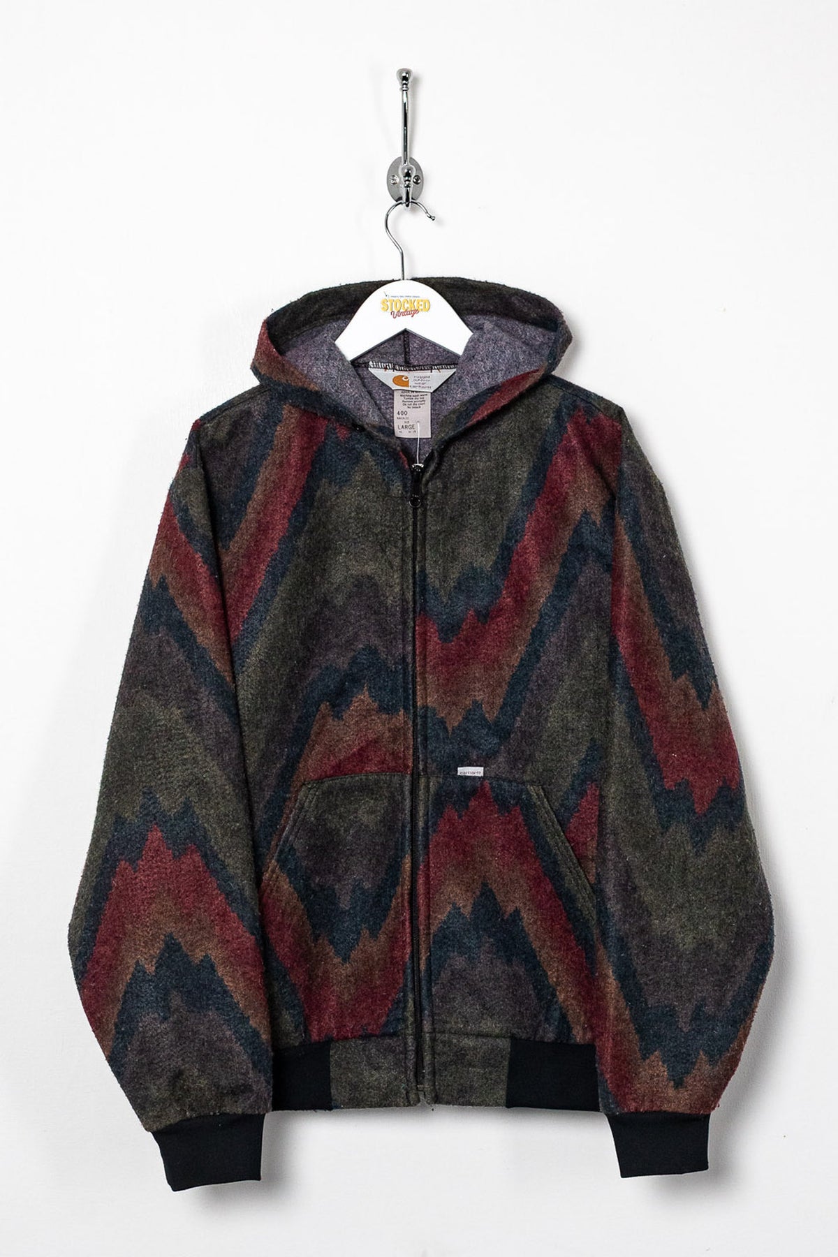 Rare 90s Carhartt Navajo Aztec Full Zip Hoodie (M)
