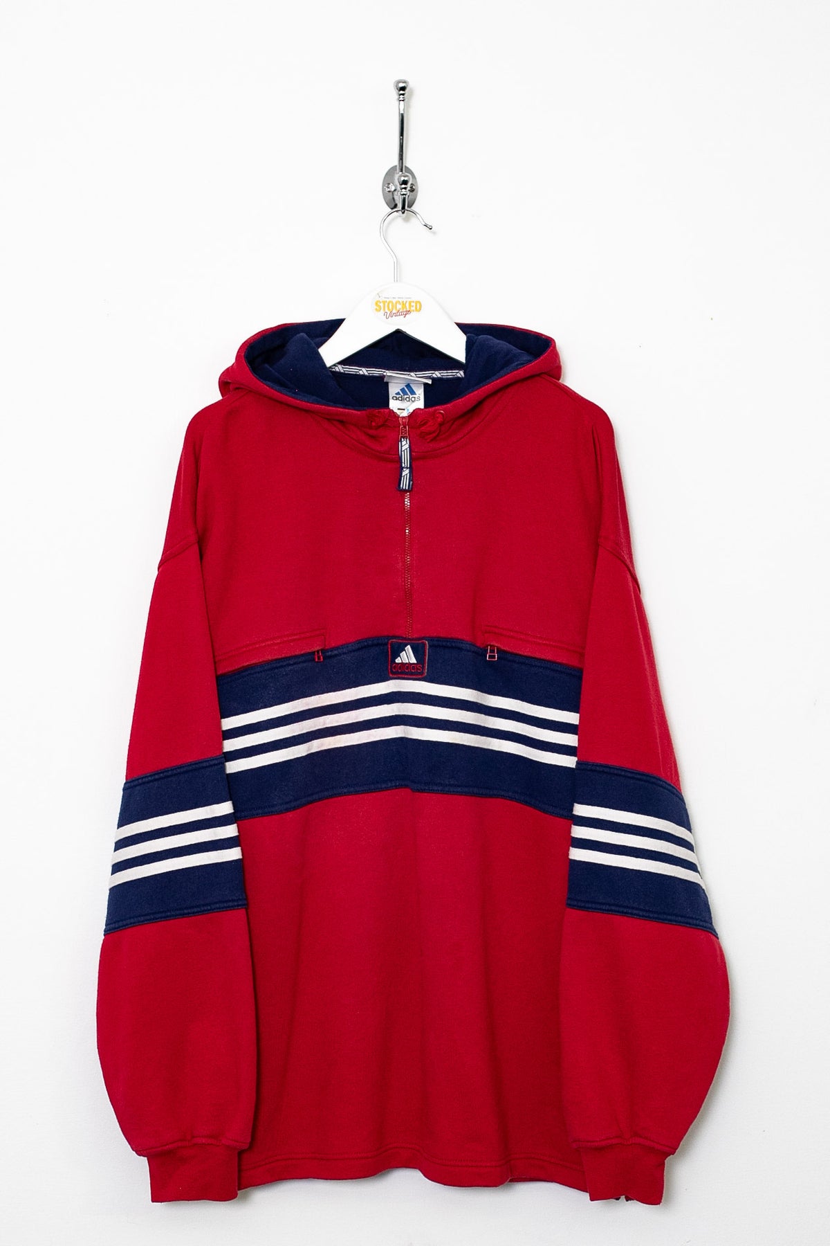 00s Adidas 1/4 Zip Hoodie (M)