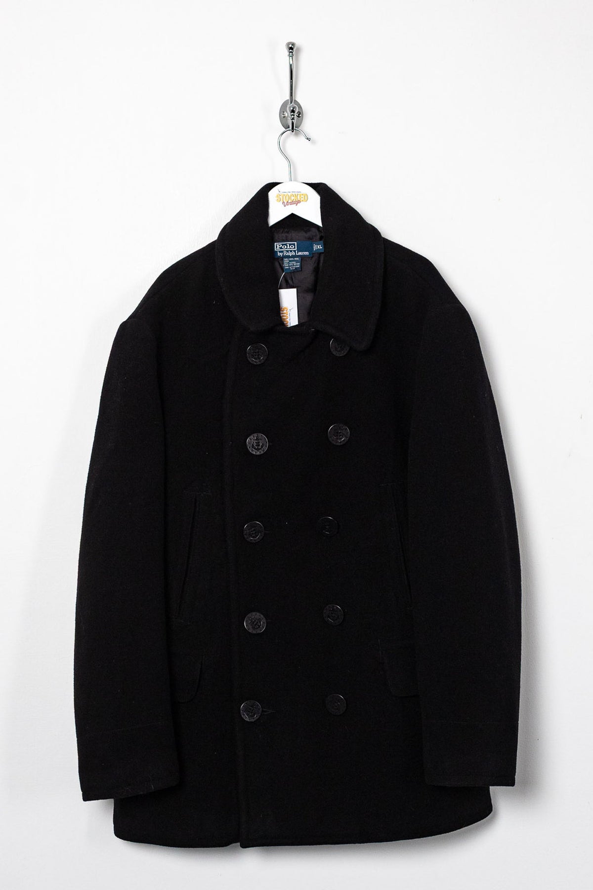 90s Ralph Lauren Heavy Wool Peacoat (XL)