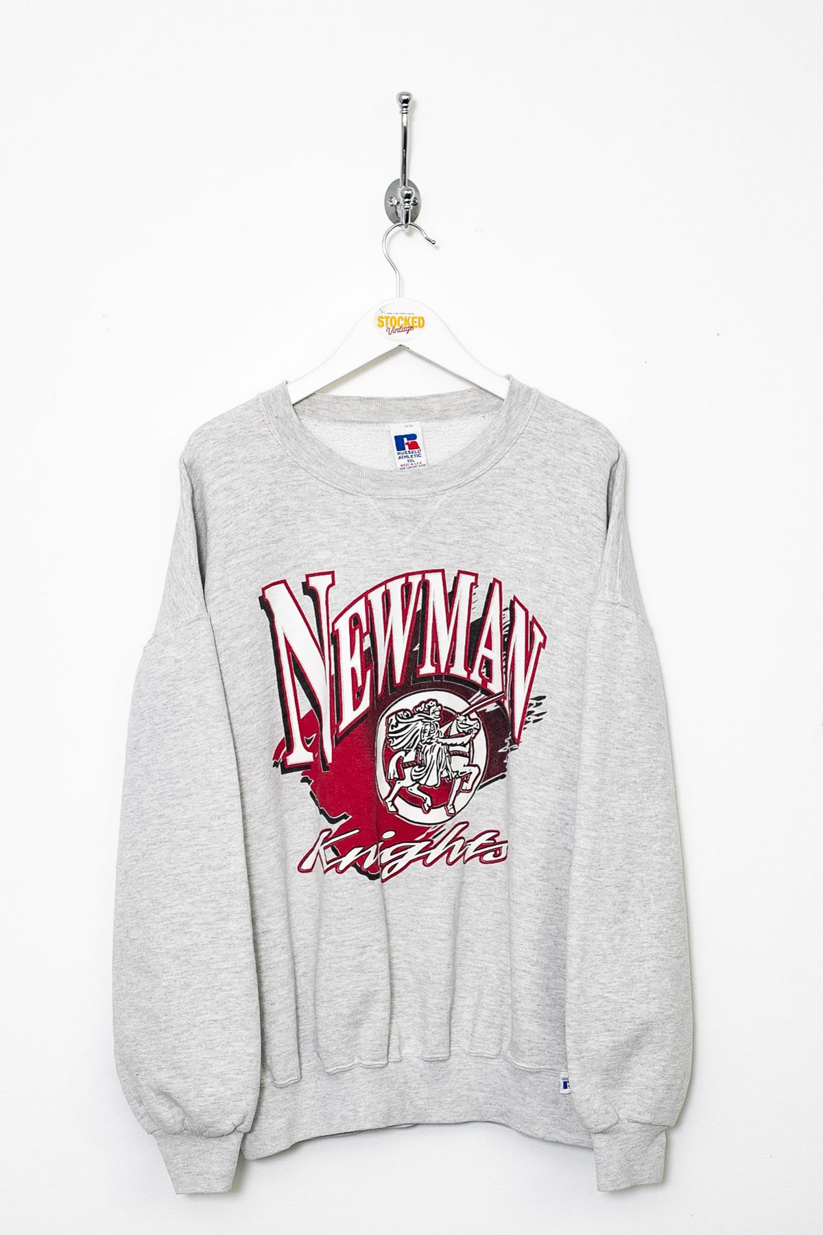 90s Russell Athletic Newman Knights Graphic Sweatshirt (L)