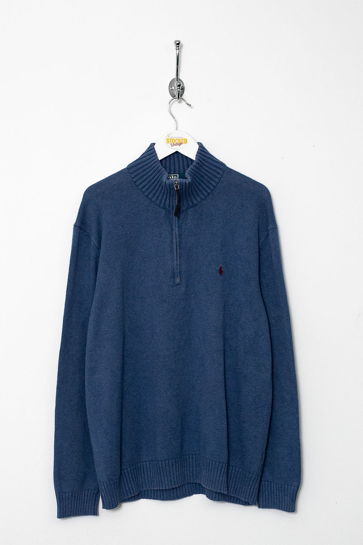 00s Ralph Lauren 1/4 Zip Knit Jumper (M)