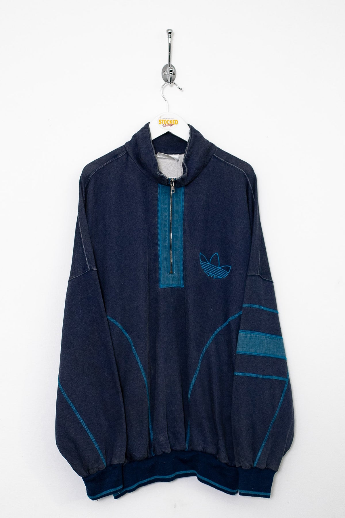 90s Adidas 1/4 Zip Sweatshirt (XXL)