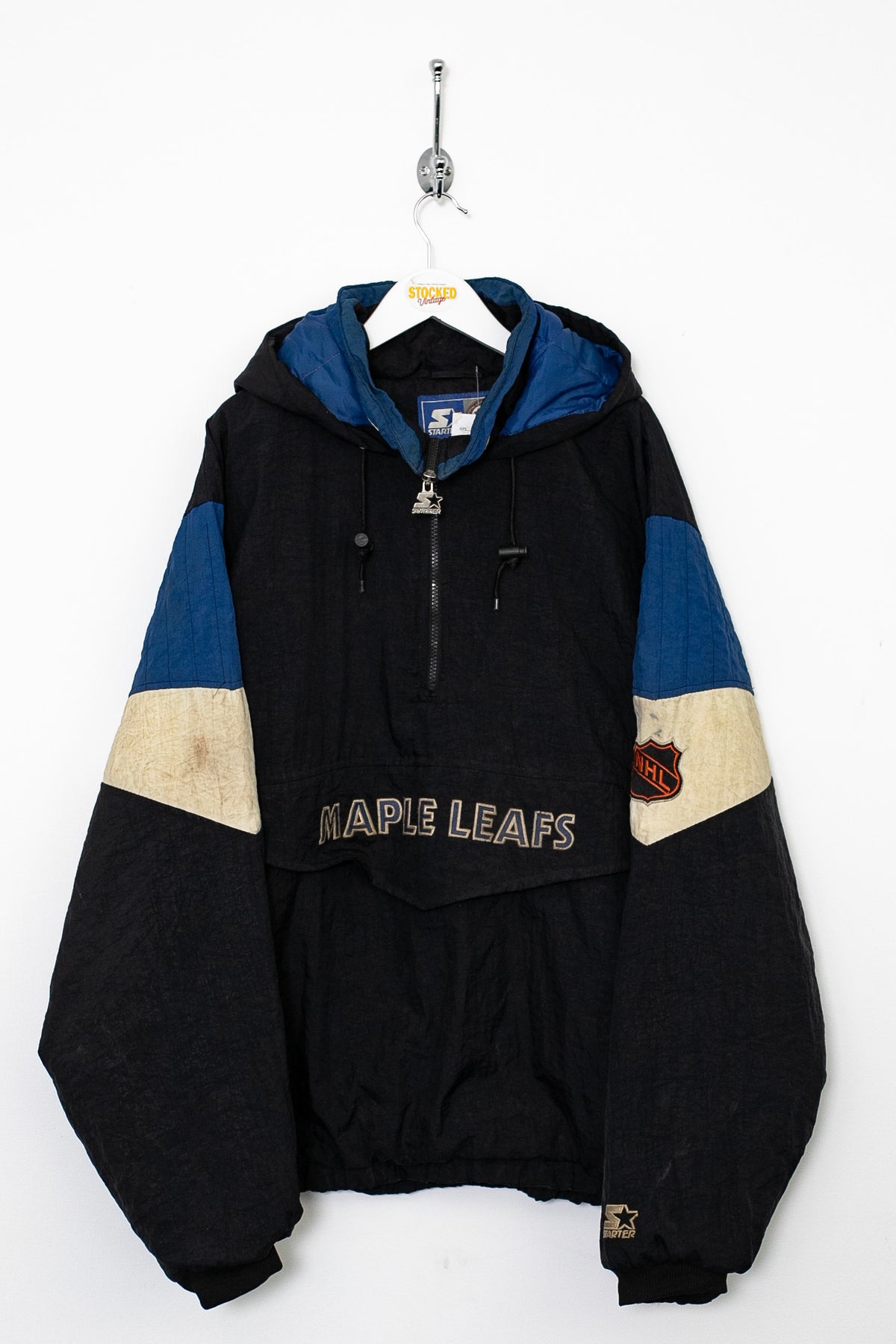 90s Starter NHL Toronto Maple Leafs 1/4 Zip Padded Jacket (XL)