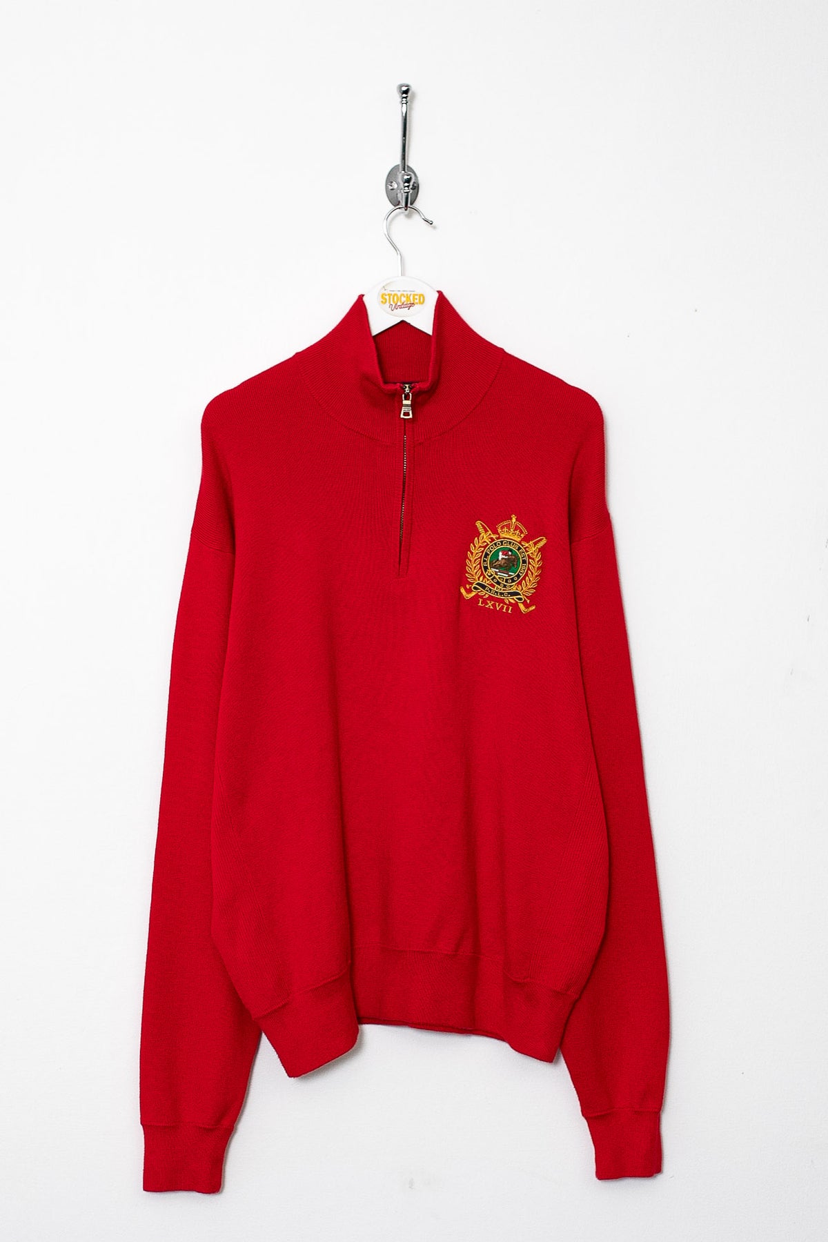 00s Ralph Lauren 1/4 Zip Knit Jumper (L)
