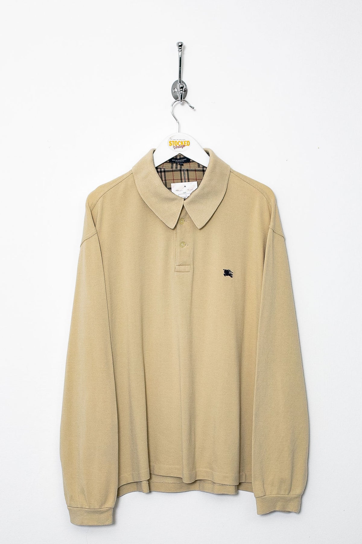 00s Burberry Long Sleeve Polo Shirt (M)