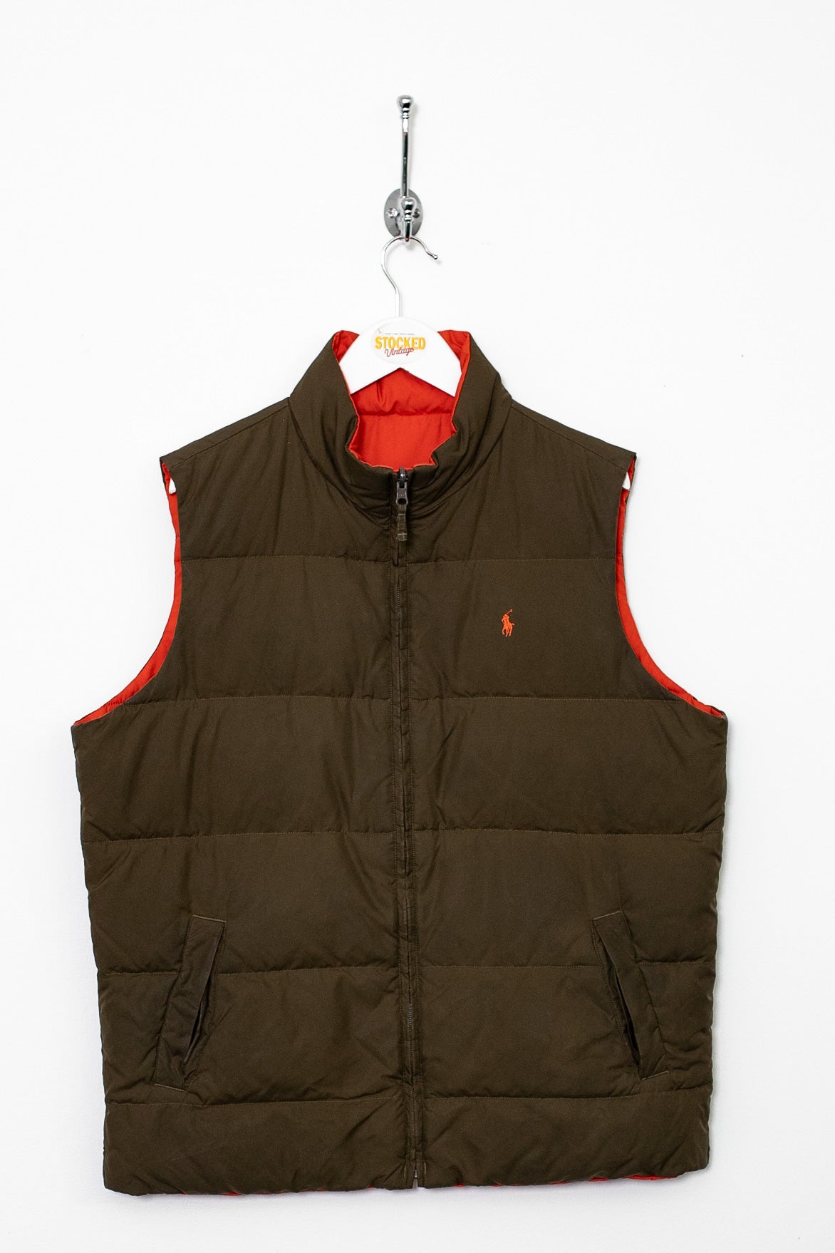 Womens 00s Ralph Lauren Reversible Gilet Puffer Jacket (L)