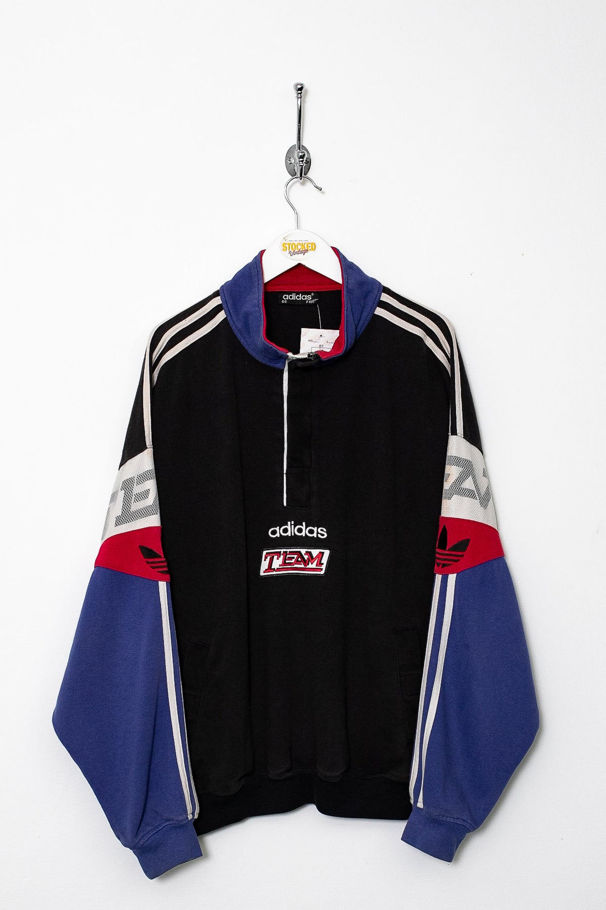 90s Adidas Team 1/4 Zip Sweatshirt (L)