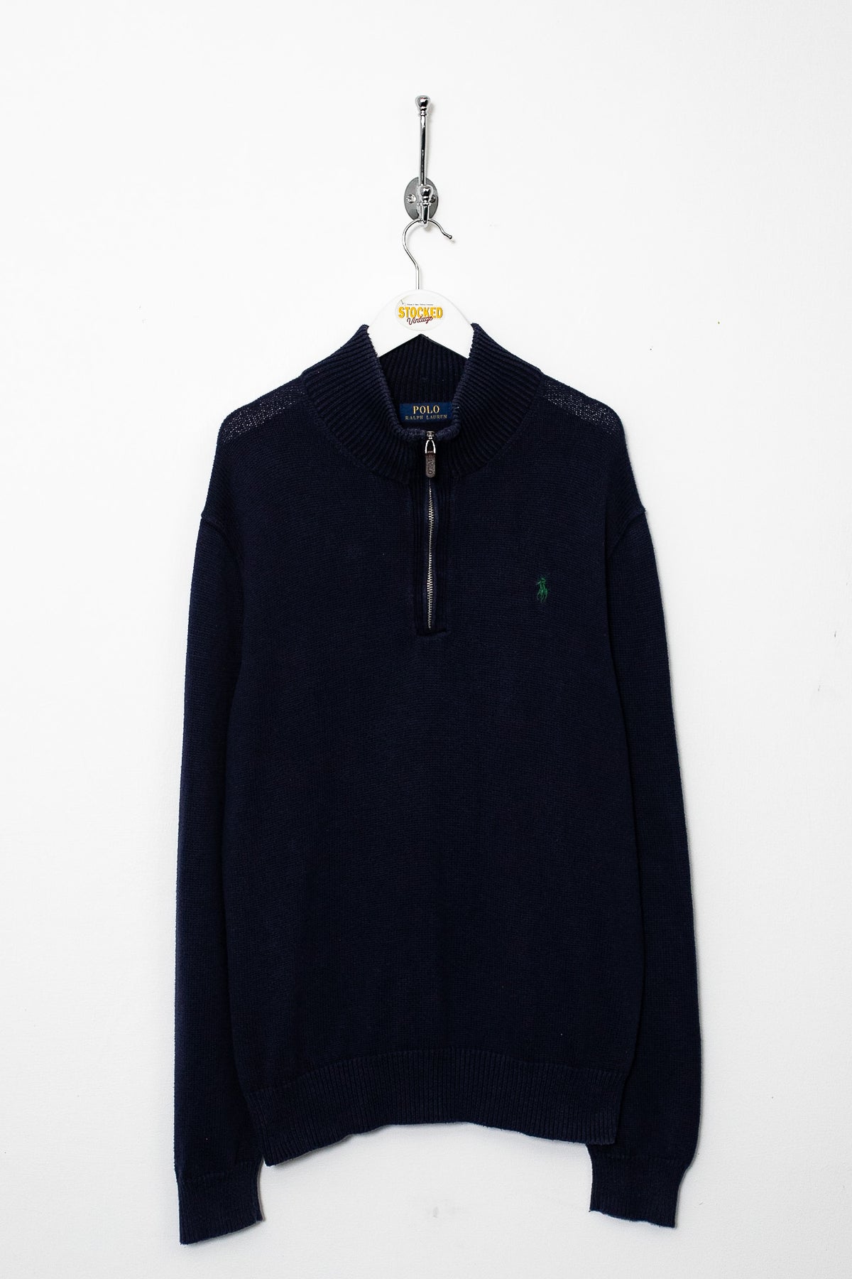 00s Ralph Lauren 1/4 Zip Knit Jumper (L)