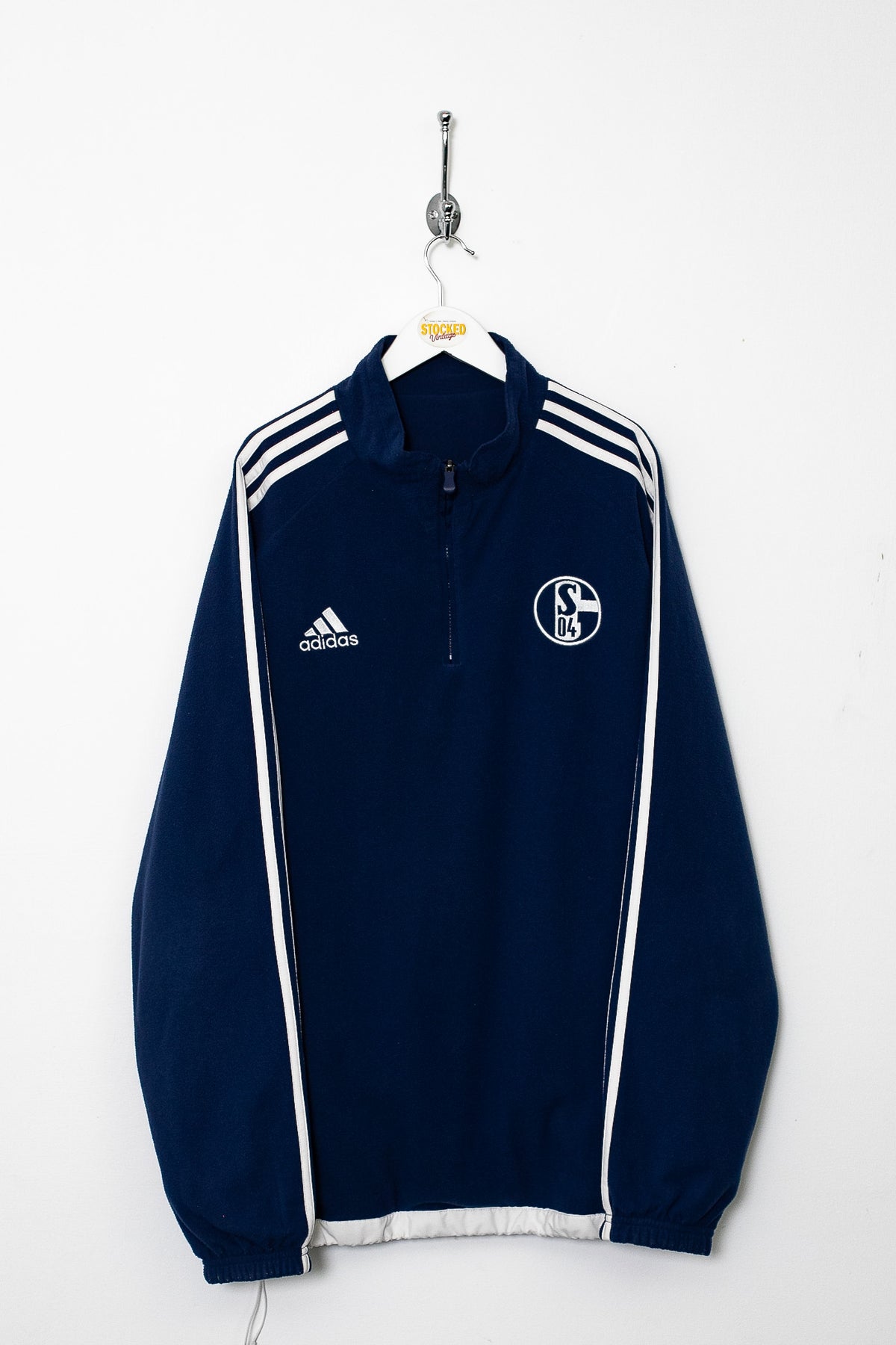 00s Adidas FC Shalke 1/4 Zip Reversible Fleece Jacket (XL)
