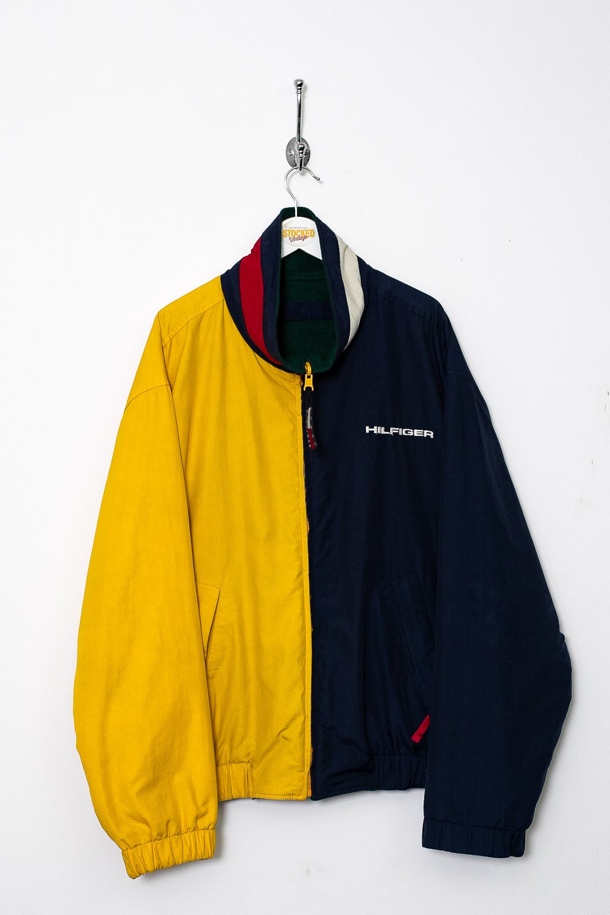 90s Tommy Hilfiger Reversible Fleece Jacket (L)