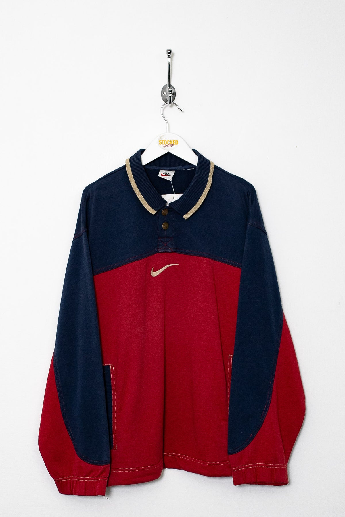 90s Nike Collared Sweatshirt (L)
