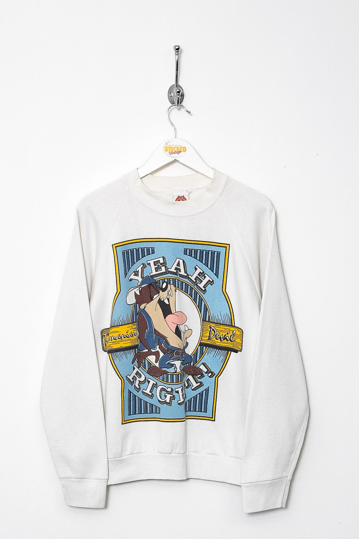 Womens 90s Looney Tunes Tasmanian Devil Sweatshirt (S)