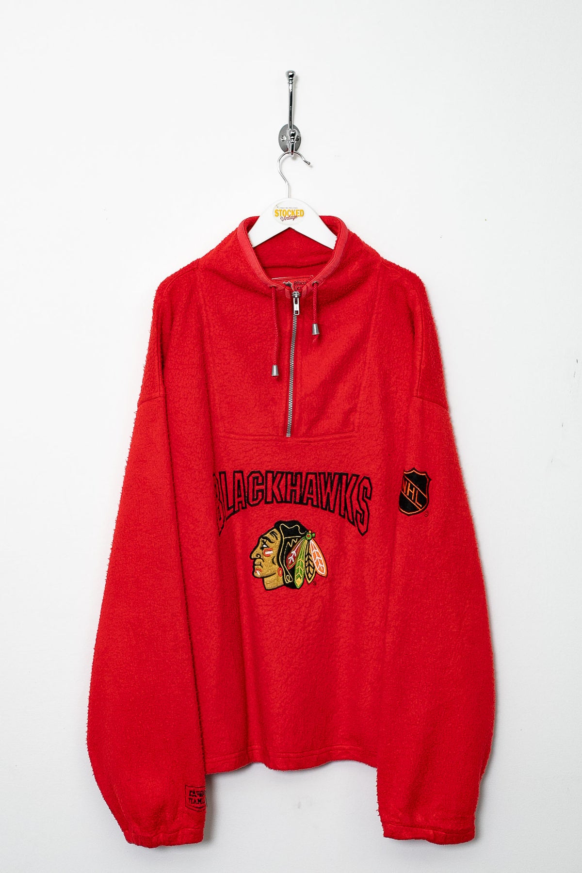 90s NHL Chicago Blackhawks 1/4 Zip Fleece (XL)