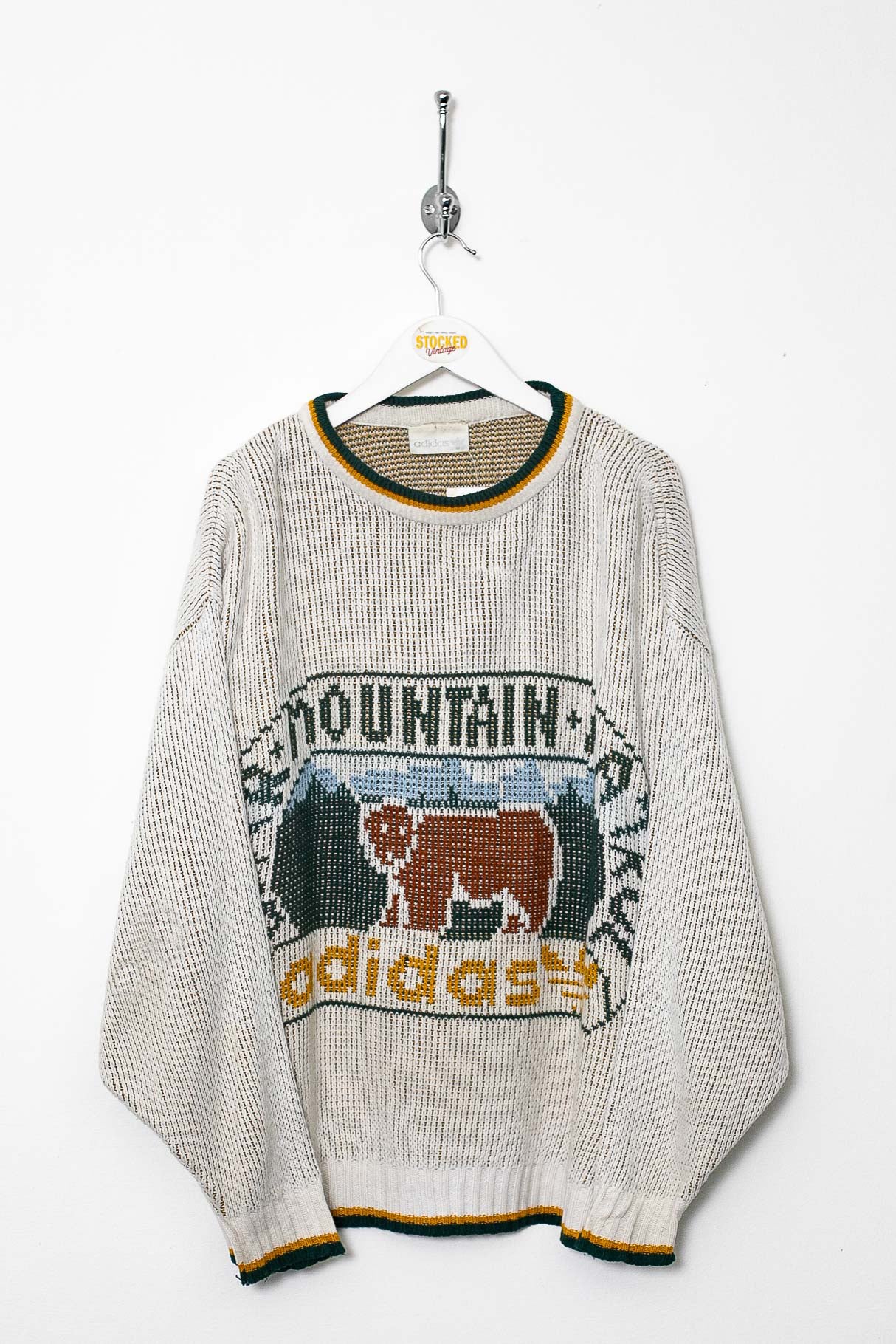 Rare 90s Adidas Bear Mountain Patrol Knit Jumper (L) – Stocked Vintage