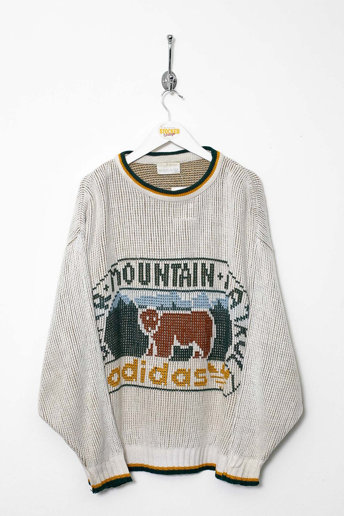 Rare 90s Adidas Bear Mountain Patrol Knit Jumper (L)