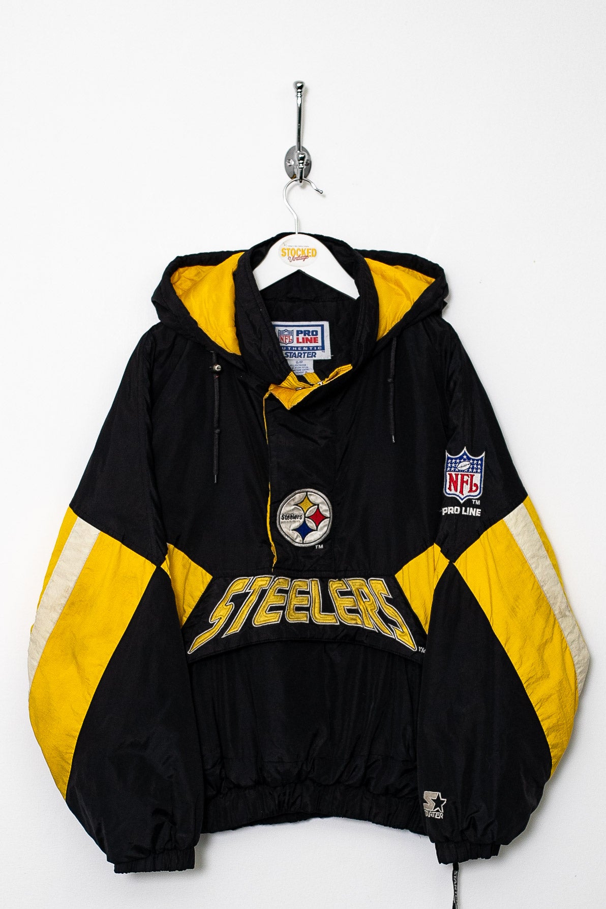 90s Starter NFL Pittsburgh Steelers 1/4 Zip Padded Jacket (S)