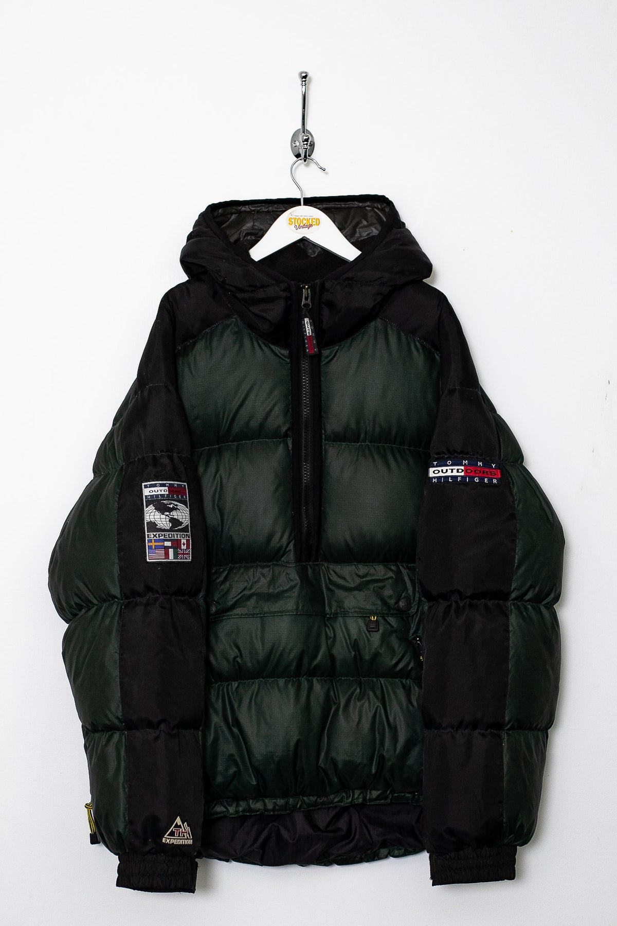 90s Tommy Hilfiger 1/4 Zip Puffer Jacket (XL)