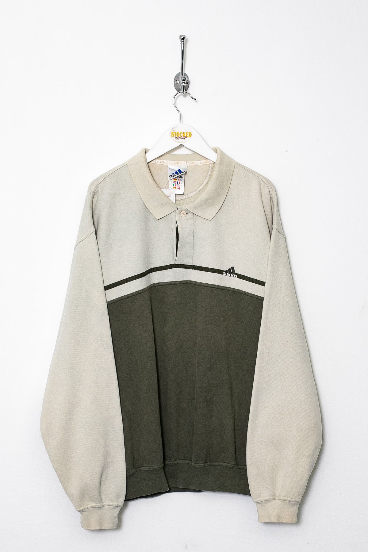 00s Adidas Collared Sweatshirt (L)