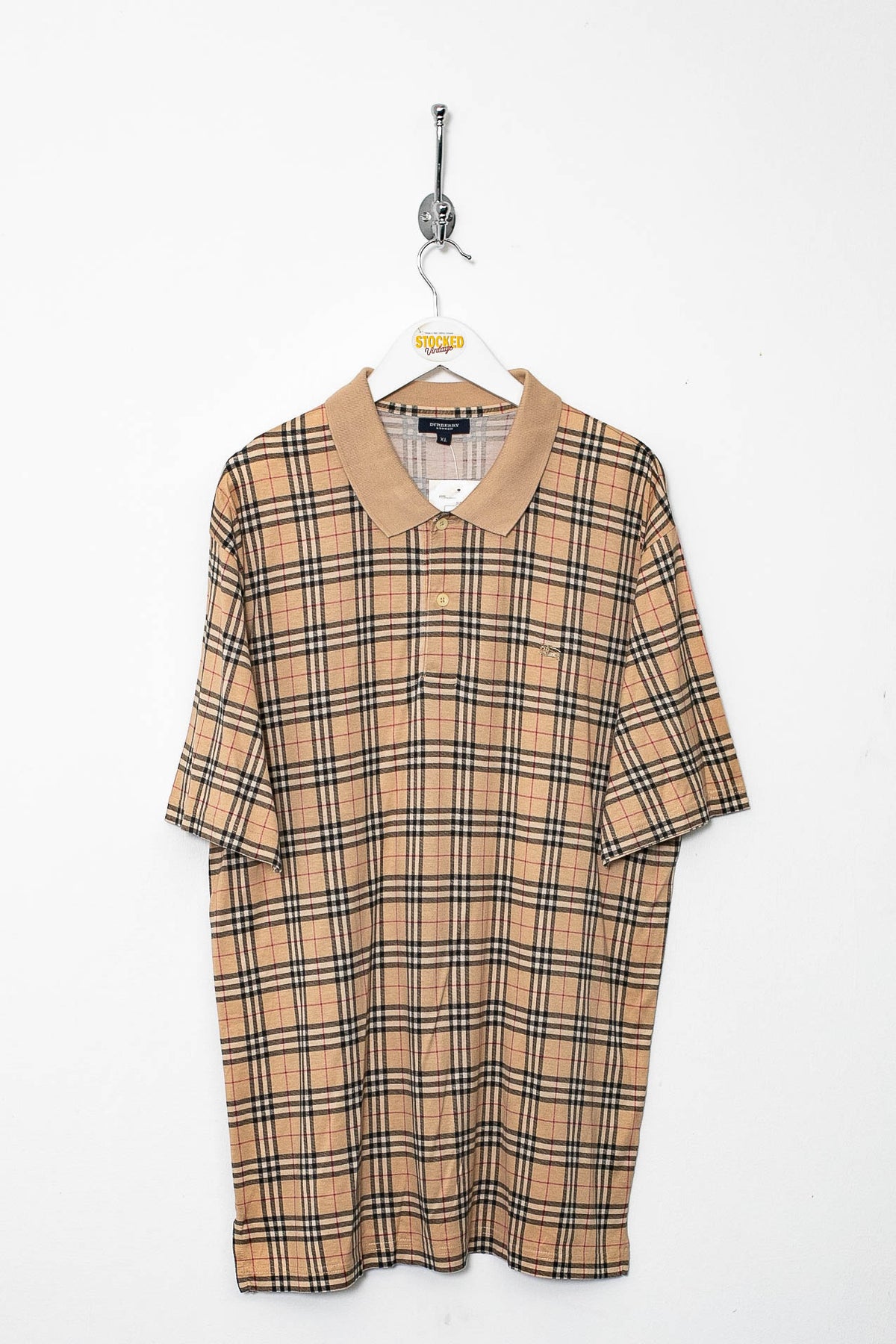 00s Burberry Nova Check Polo Shirt (XL)