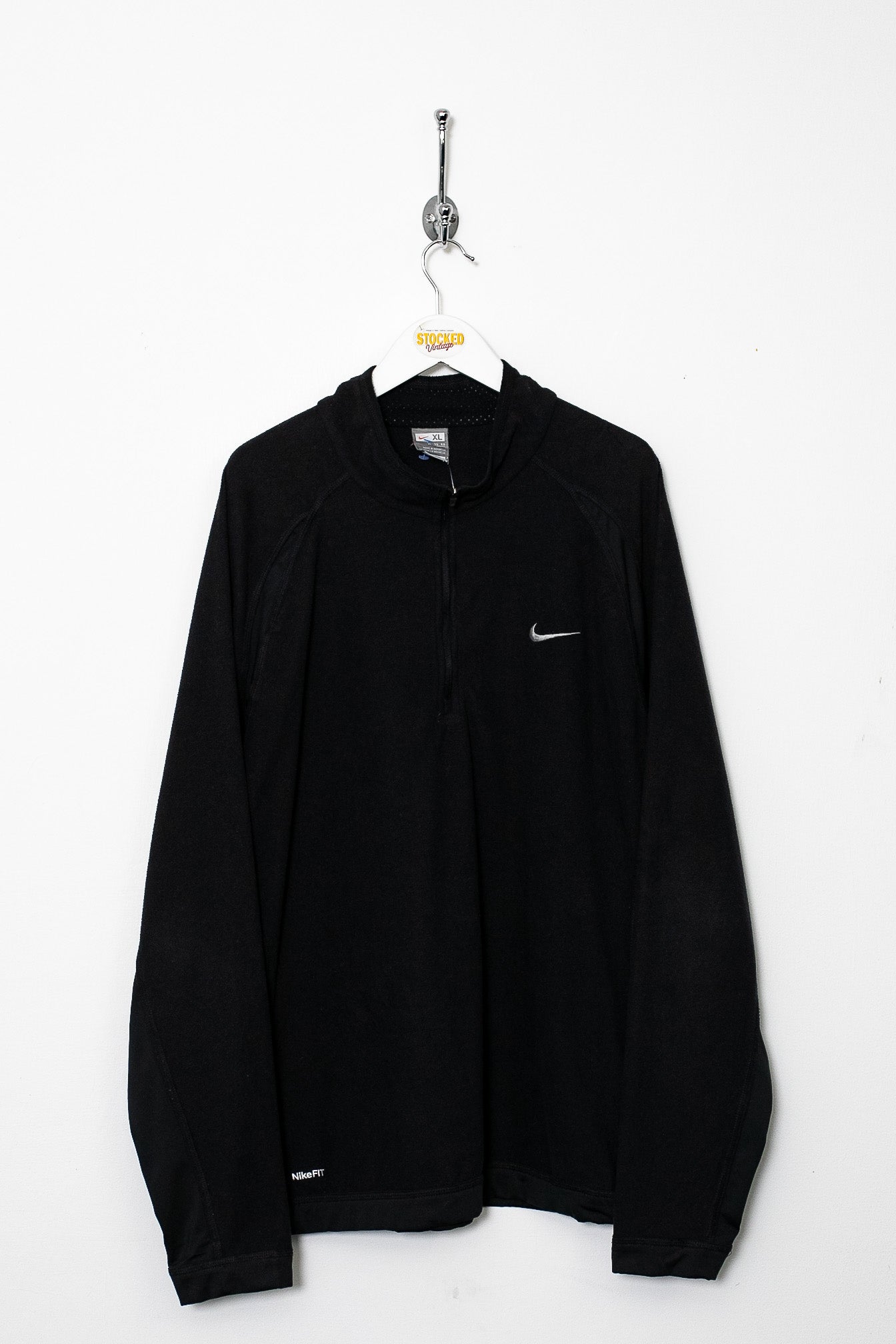 nike half zip fleece black