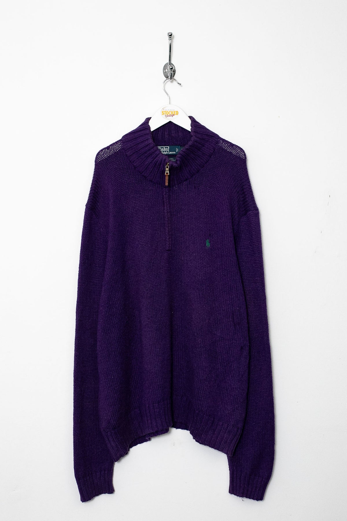 00s Ralph Lauren 1/4 Zip Knit Jumper (XXL)