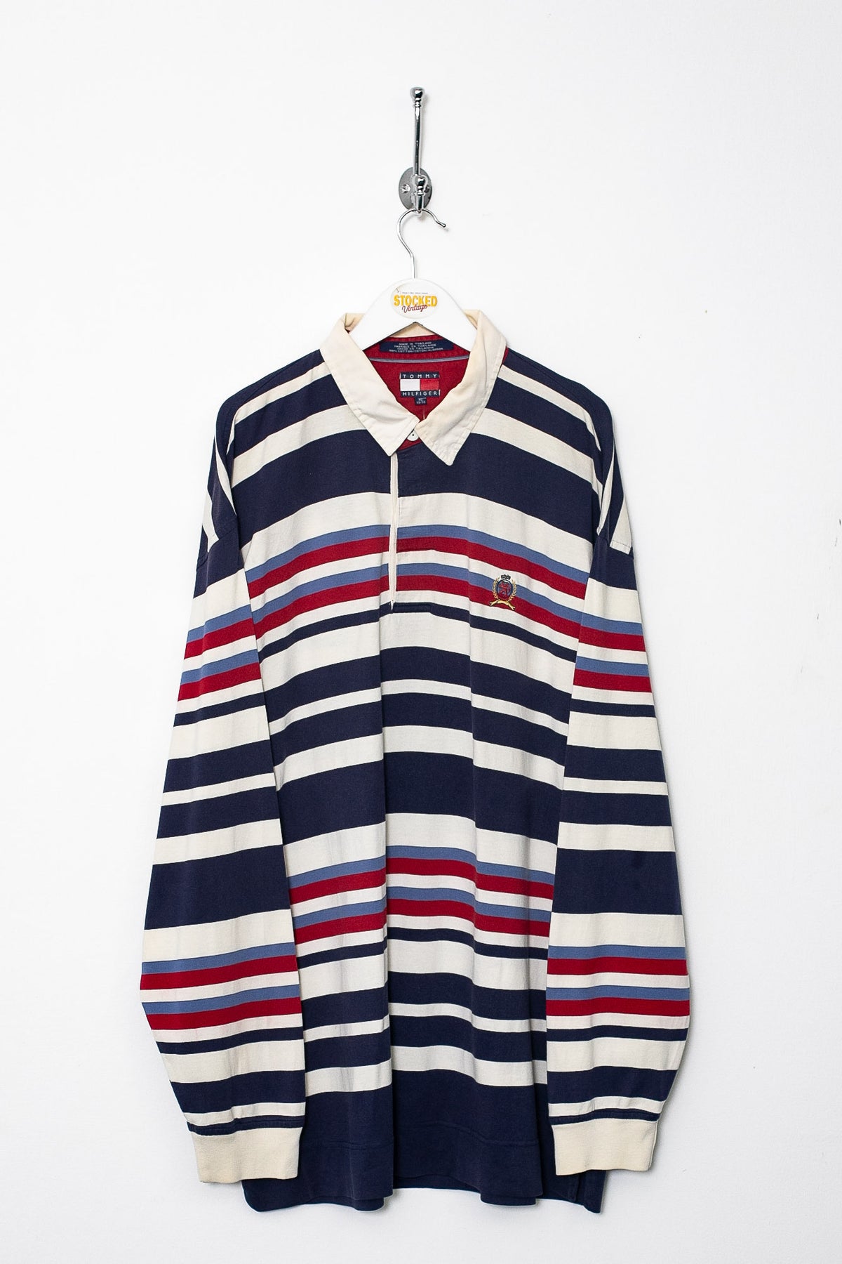 90s Tommy Hilfiger Long Sleeve Polo shirt (XL)