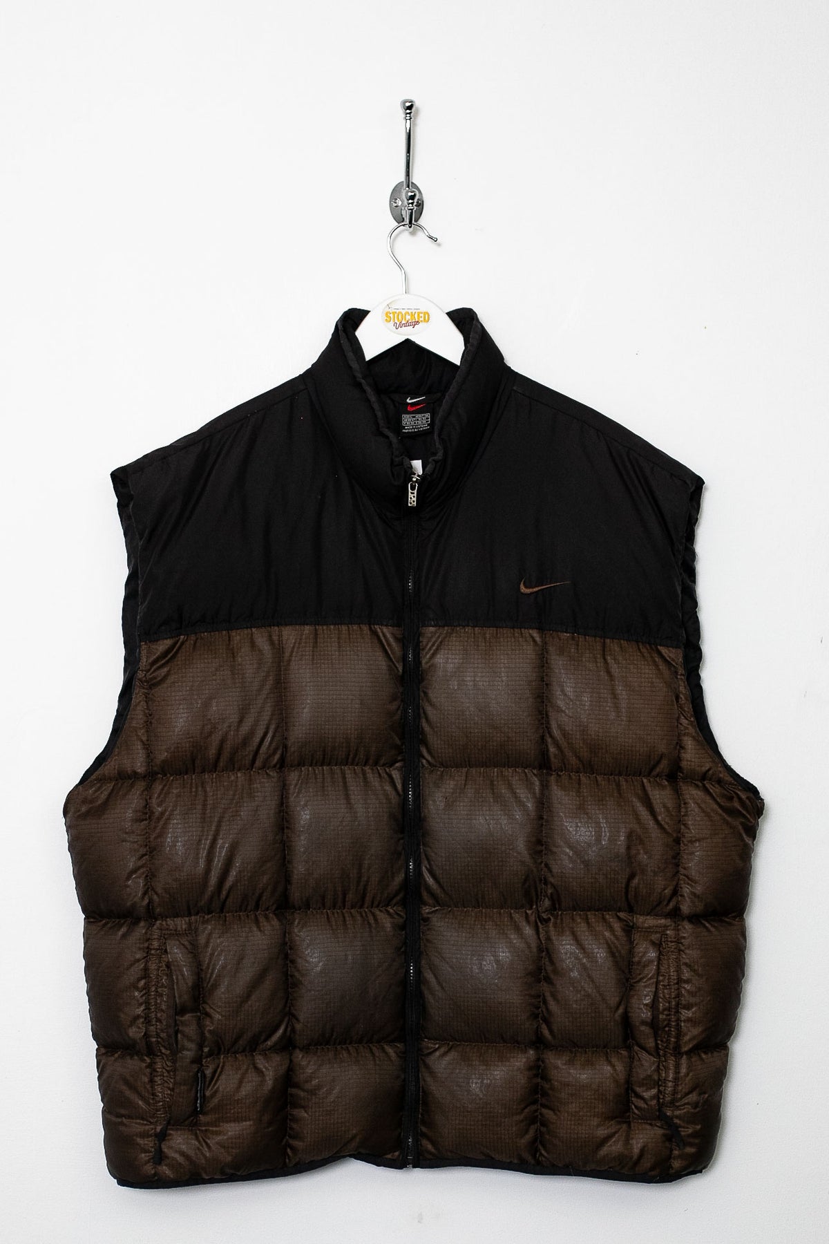 00s Brown Nike Gilet Puffer Jacket (XL)