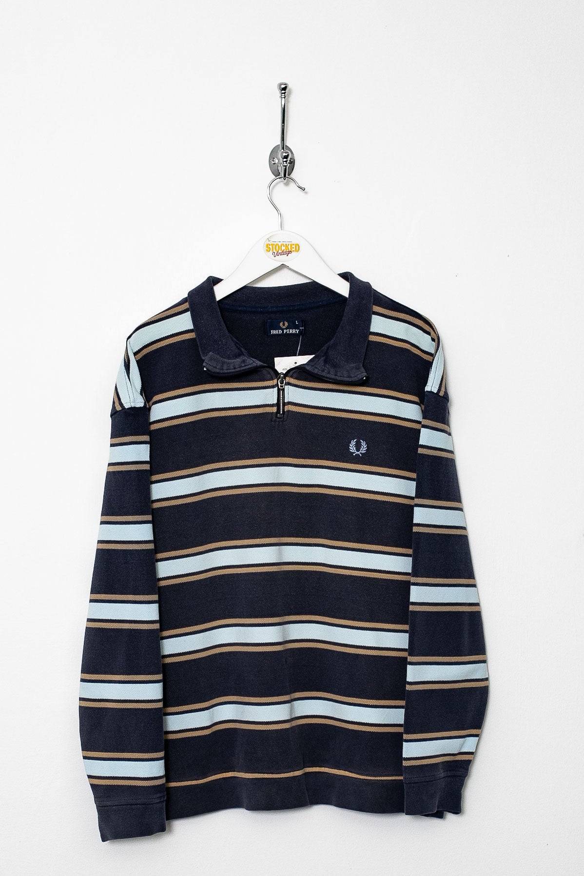 00s Fred Perry 1/4 Zip Sweatshirt (S)