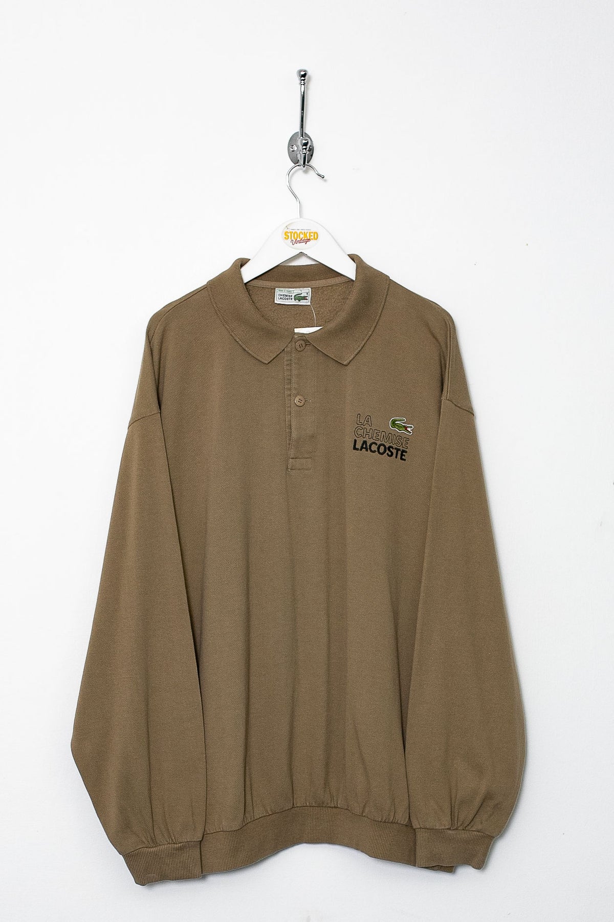 90s Lacoste Collared Sweatshirt (L)