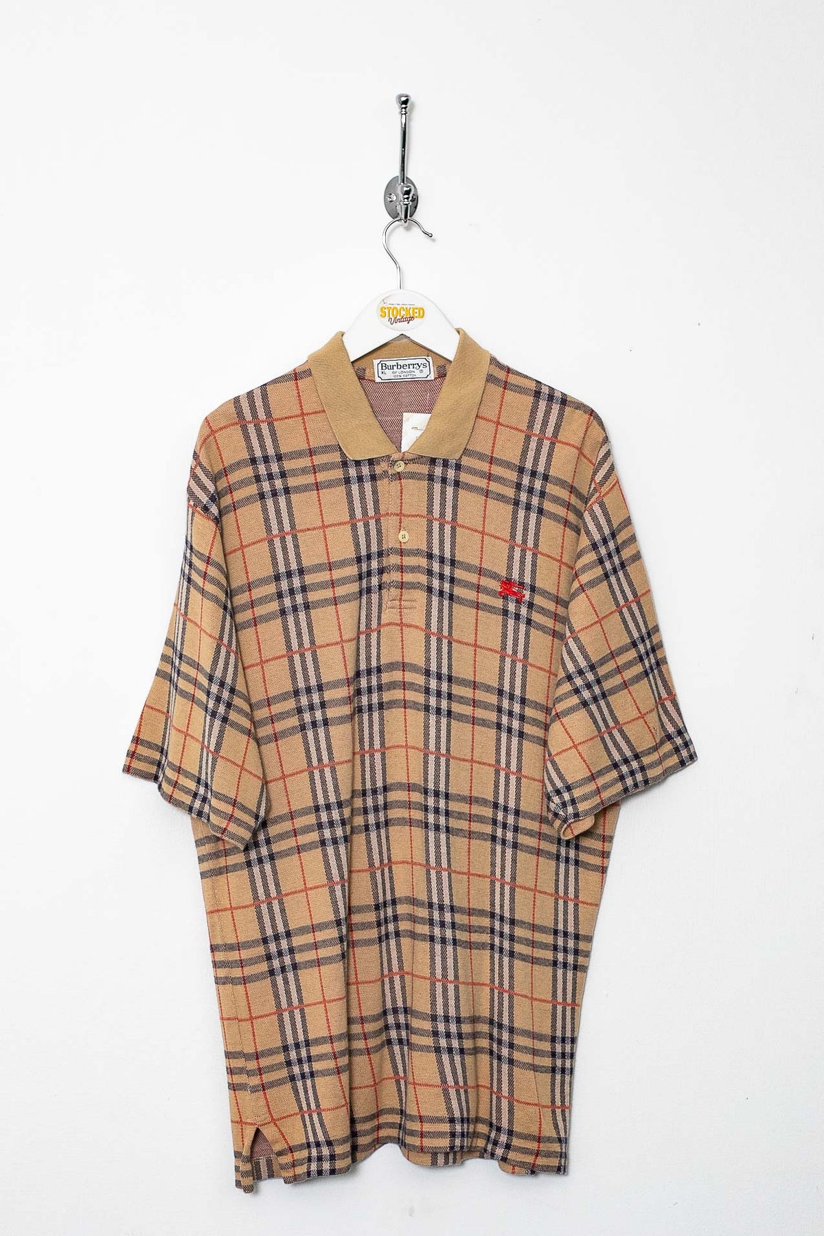 90s Burberry Nova Check Polo Shirt (XL)