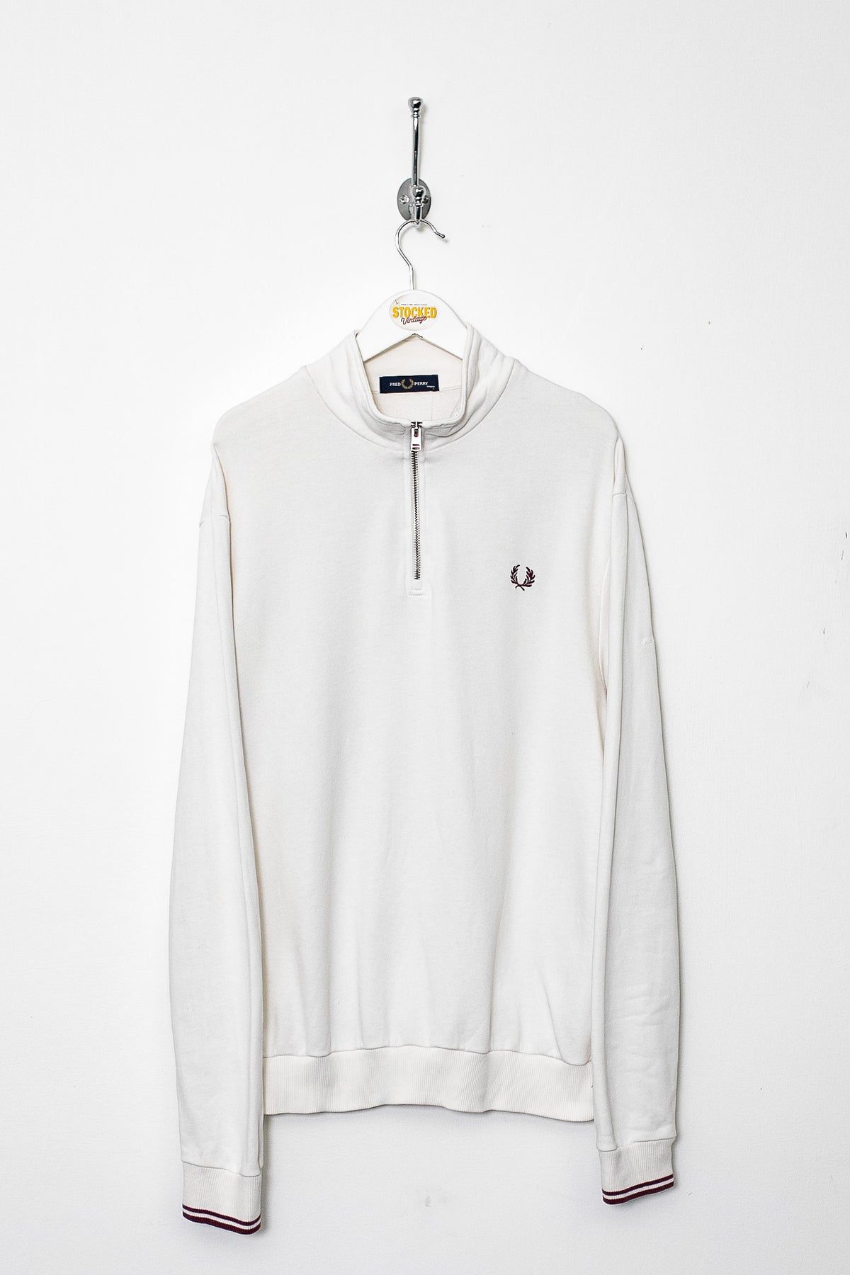 00s Fred Perry 1/4 Zip Sweatshirt (M)