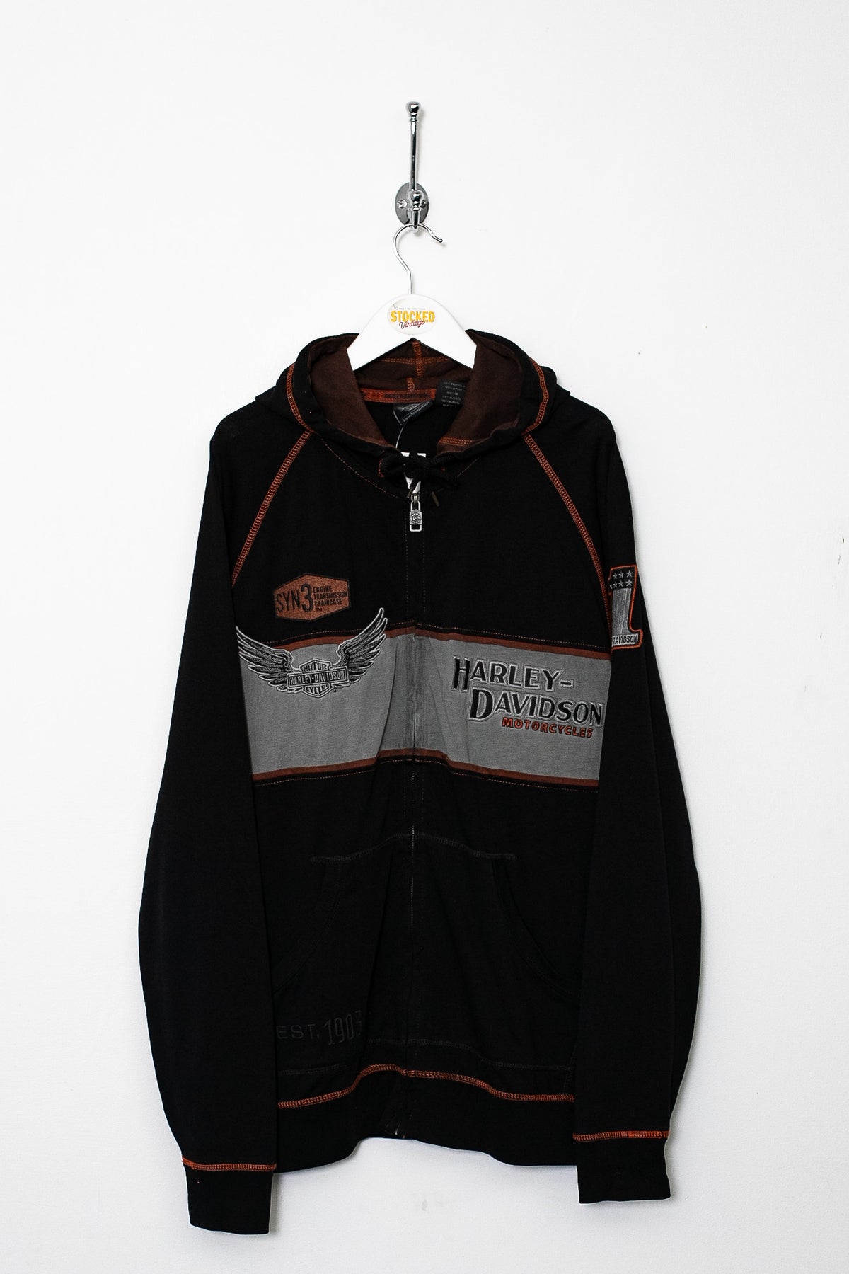 00s Harley Davidson Zipped Hoodie (L)